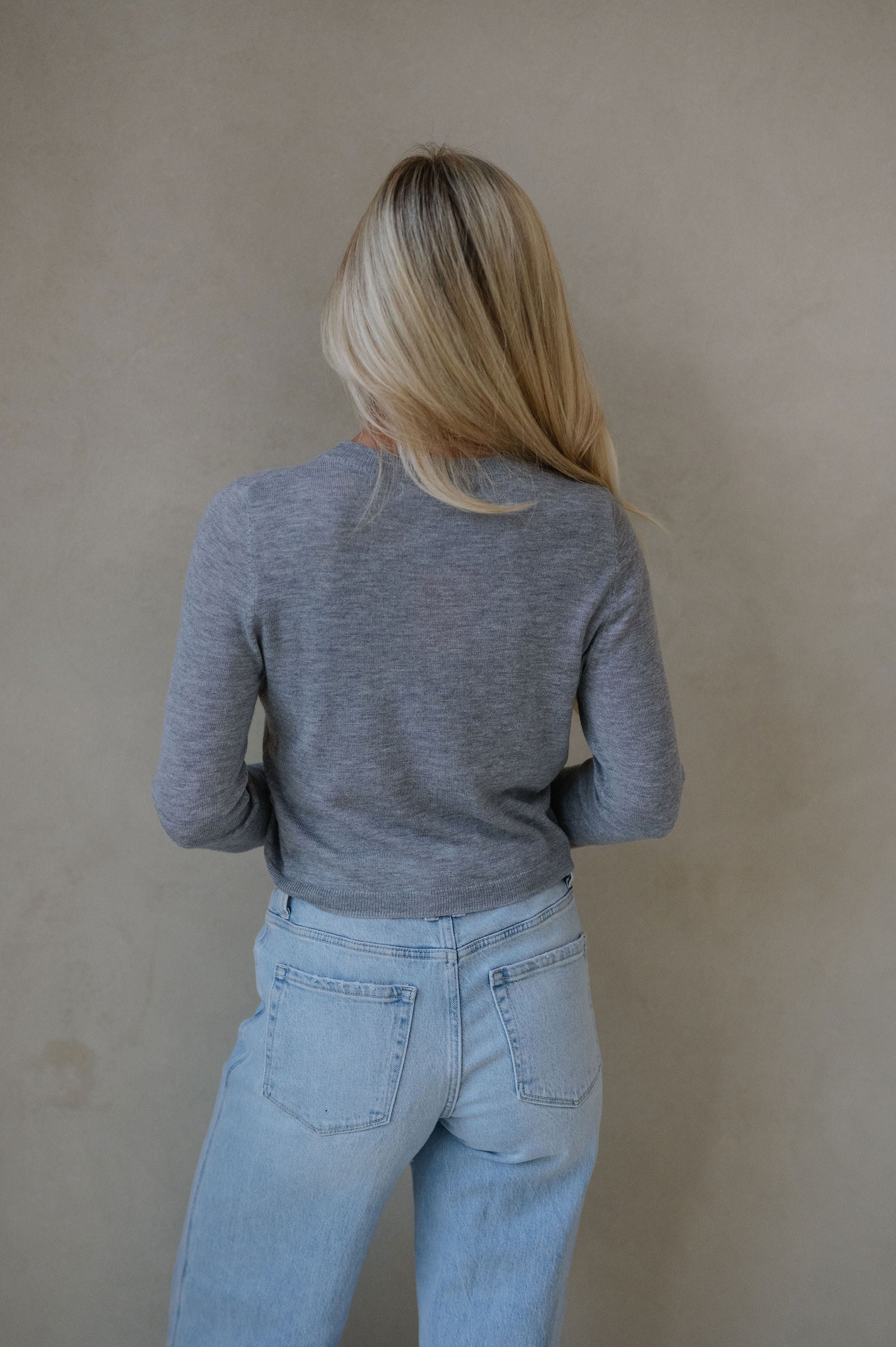 Gianna Knit Top-Heather Grey