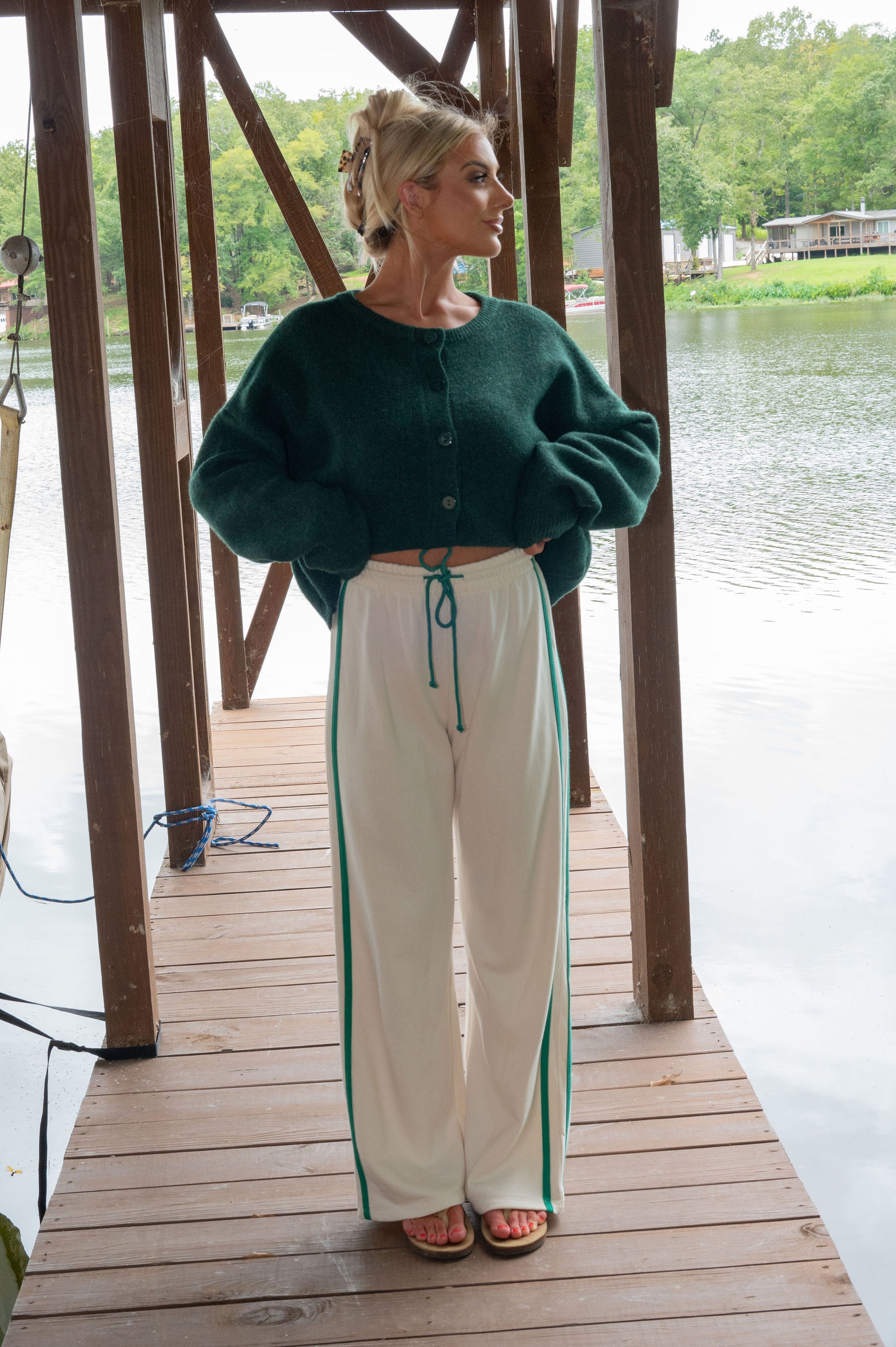 Daily Cardigan- Forest Green