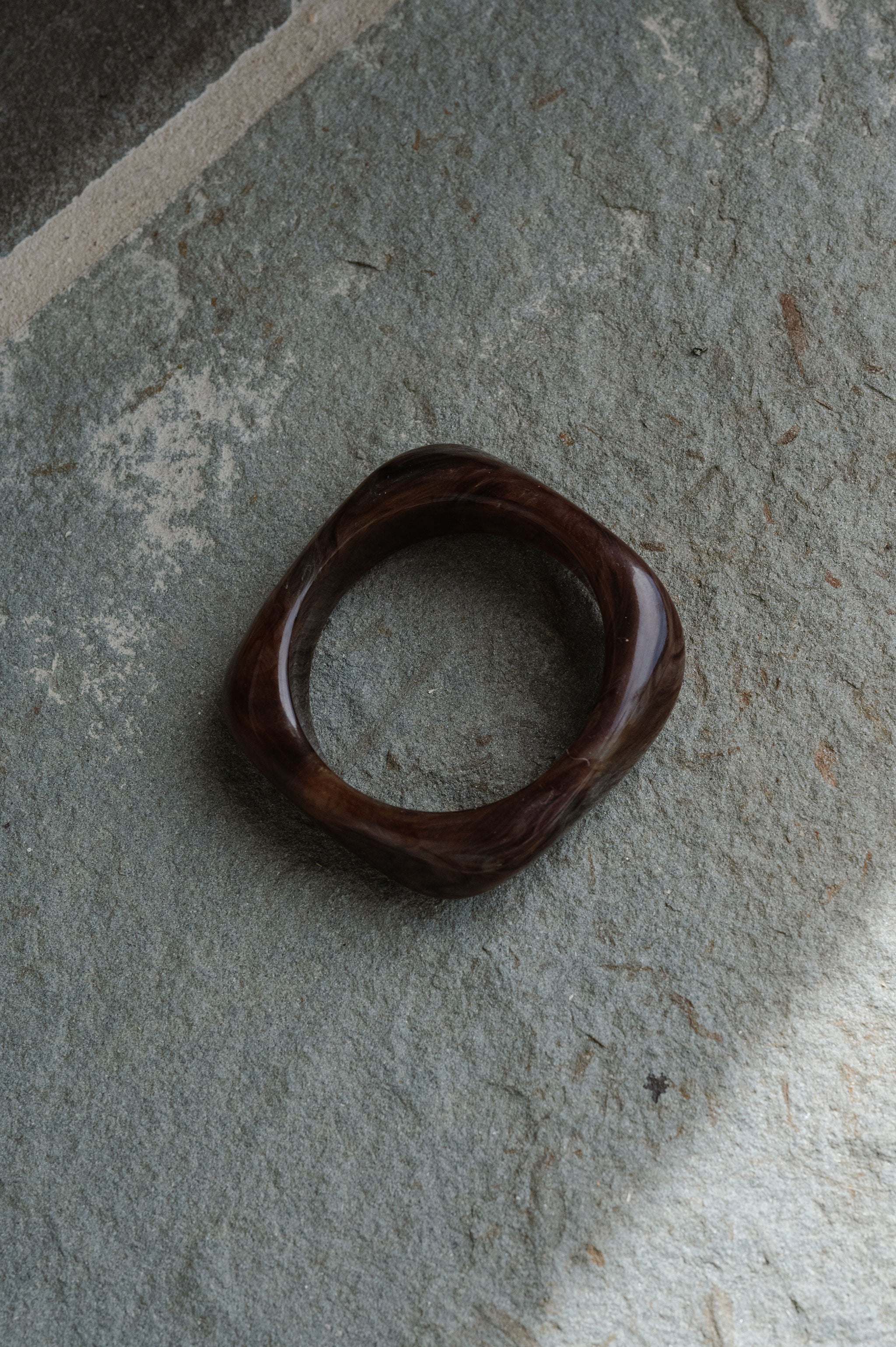 Krystal Acrylic Bangle-Brown