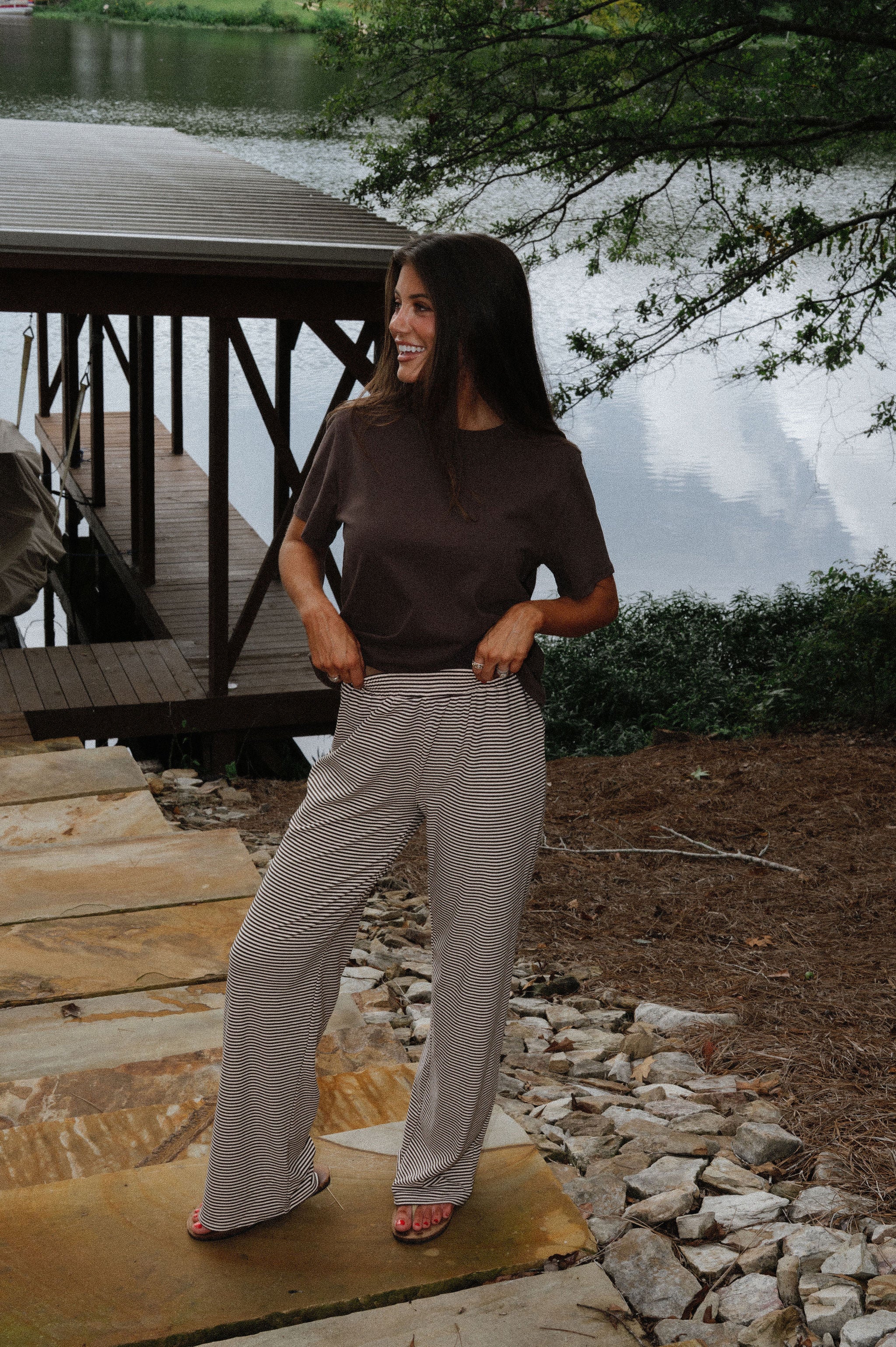 Dylan Fleece Pants-Brown