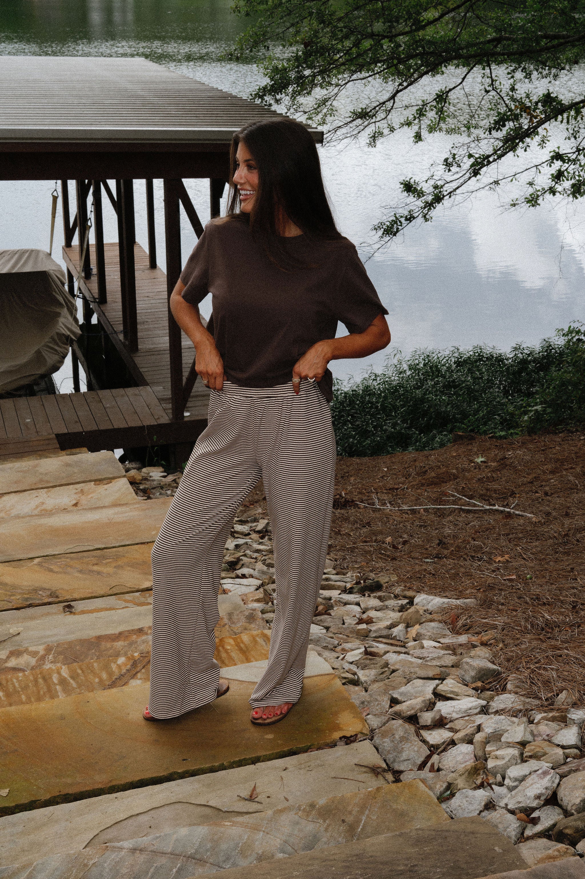 Dylan Fleece Pants-Brown