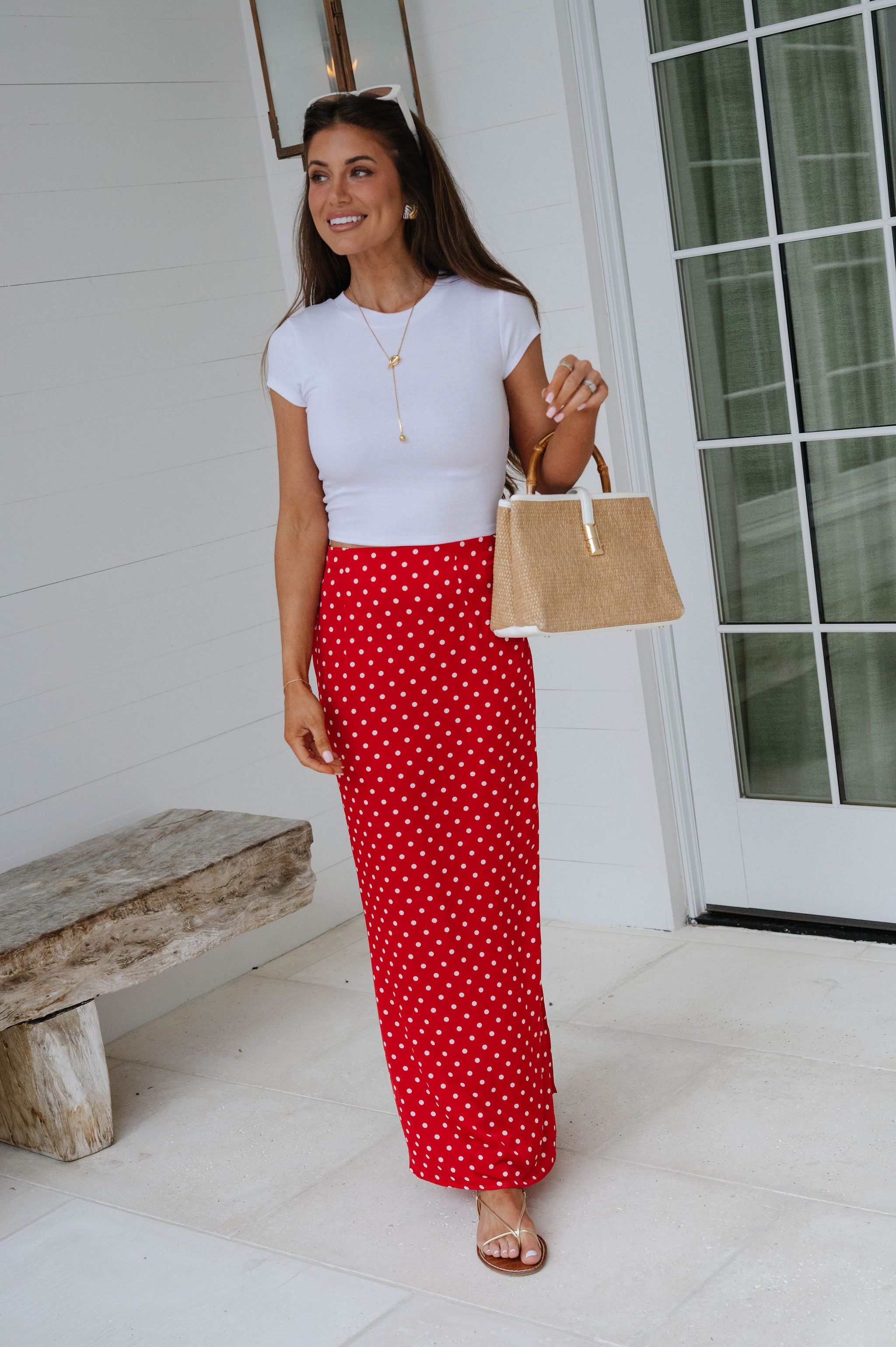 Khloe Basic Top-White