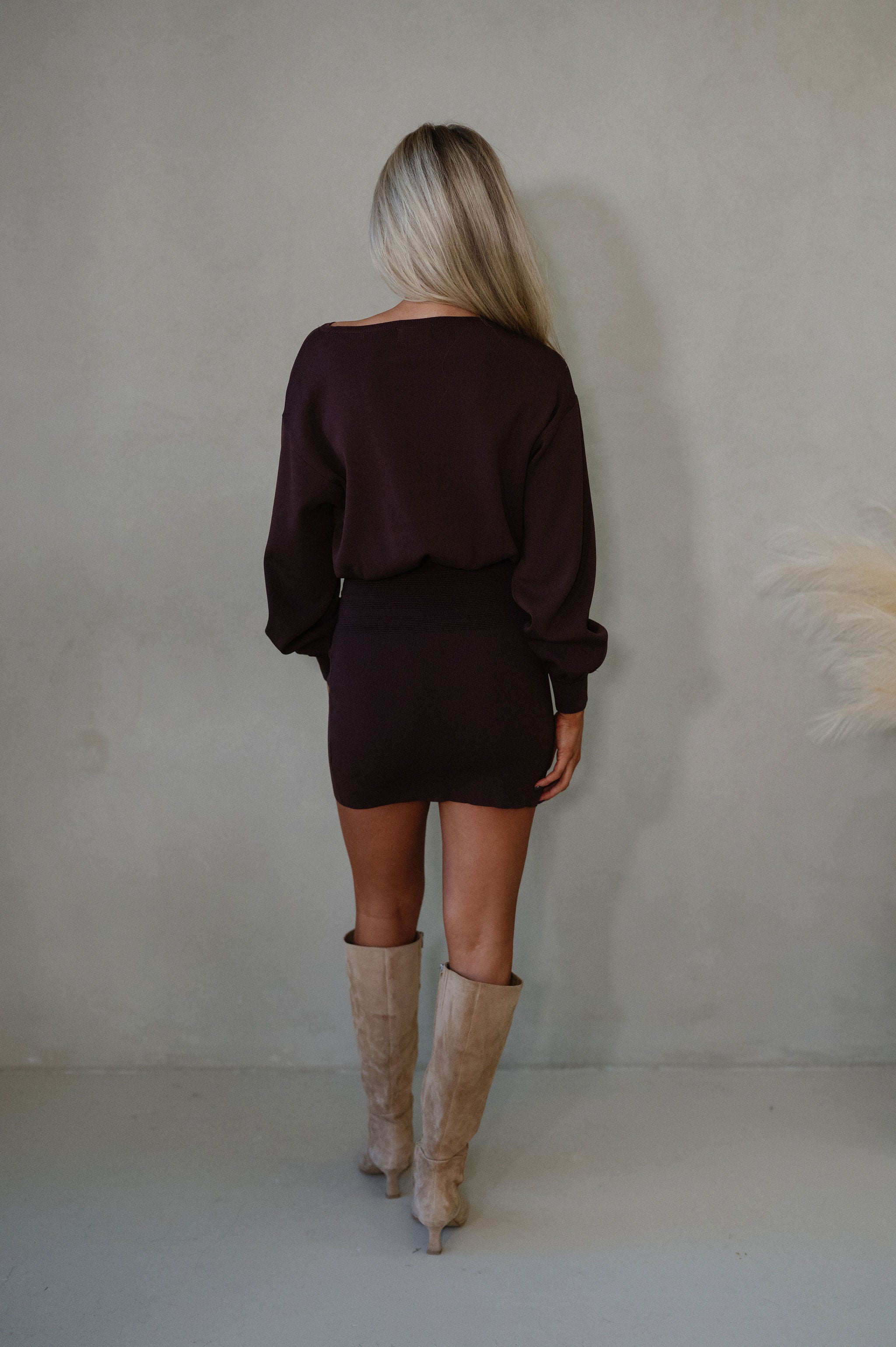 Fran Mini Dress-Chocolate