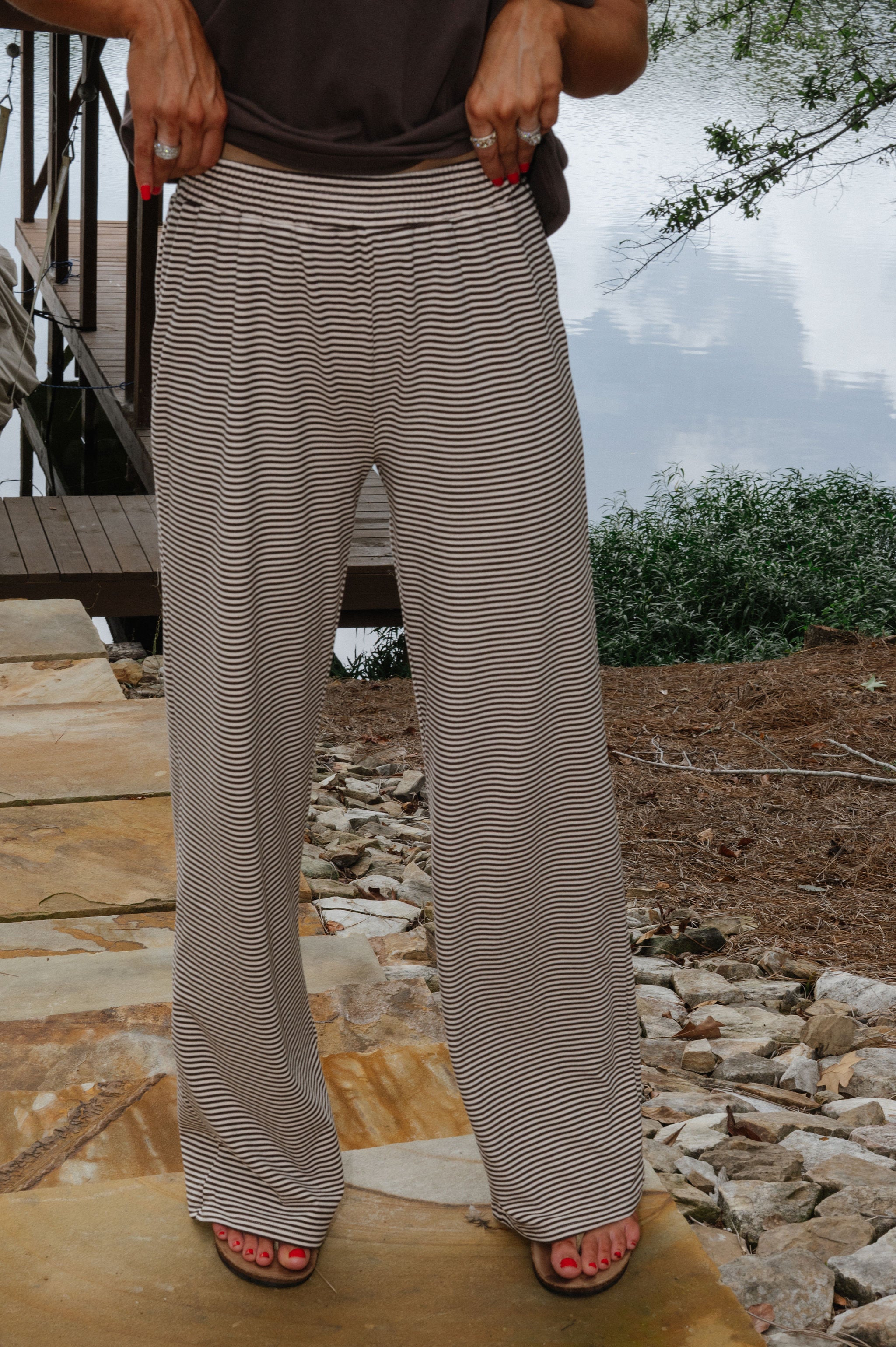Dylan Fleece Pants-Brown