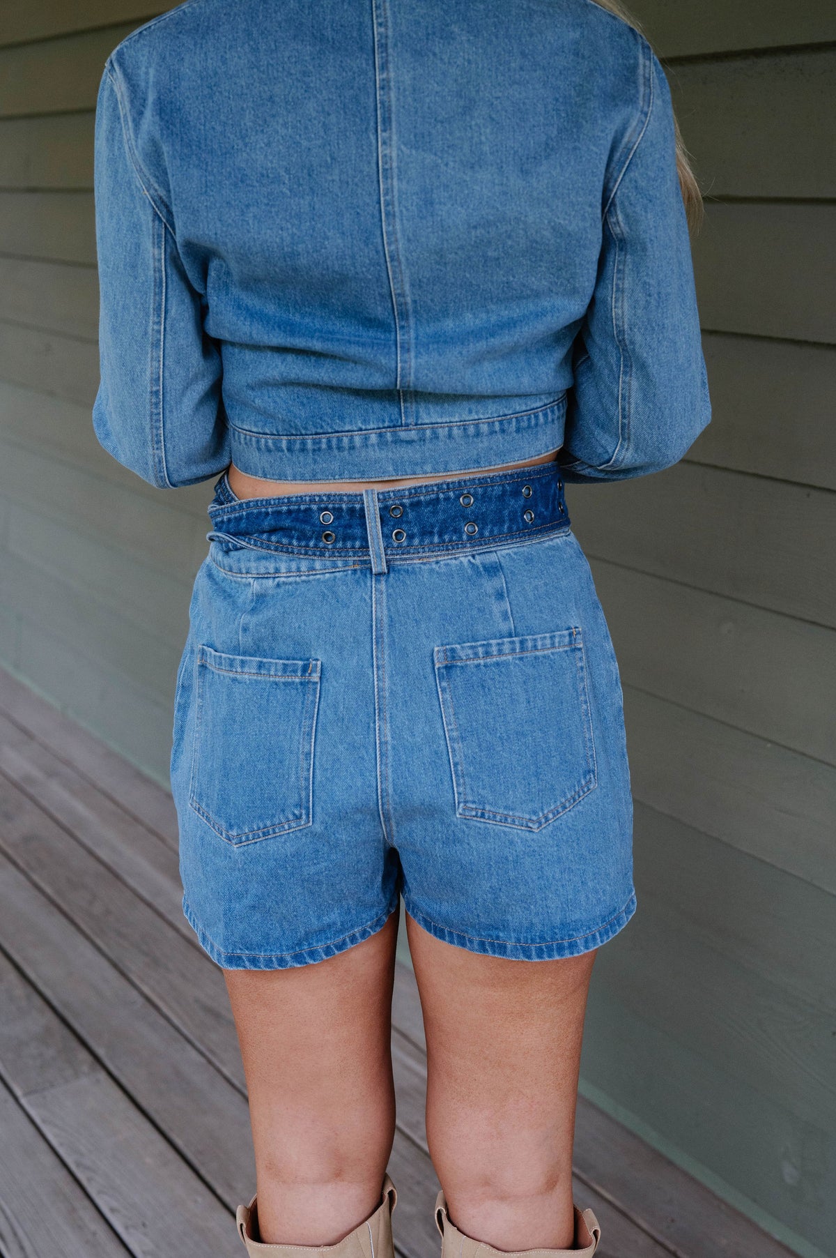 Wesley Skort Set-Denim