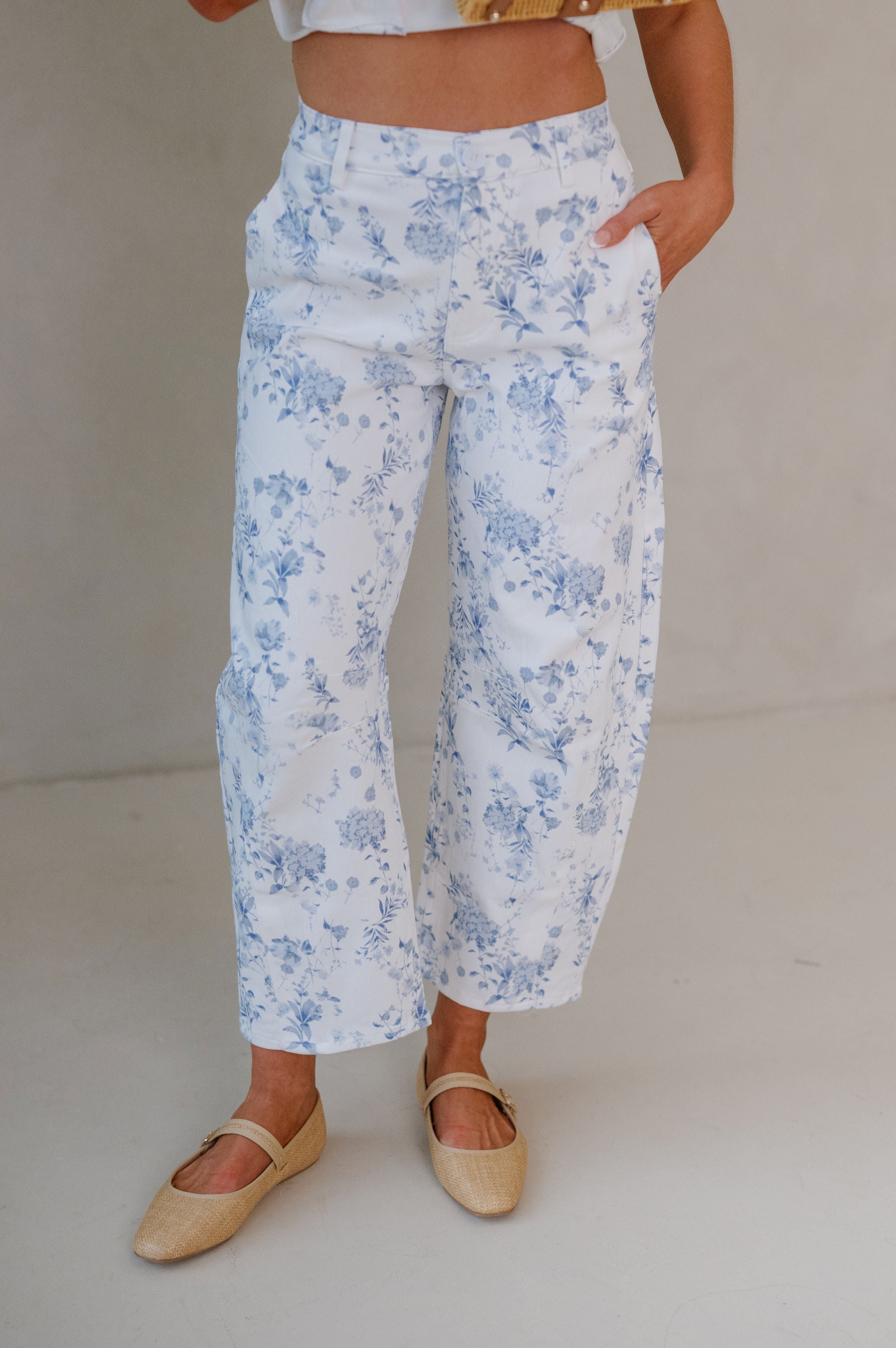 Dani Pants Set-White/Blue