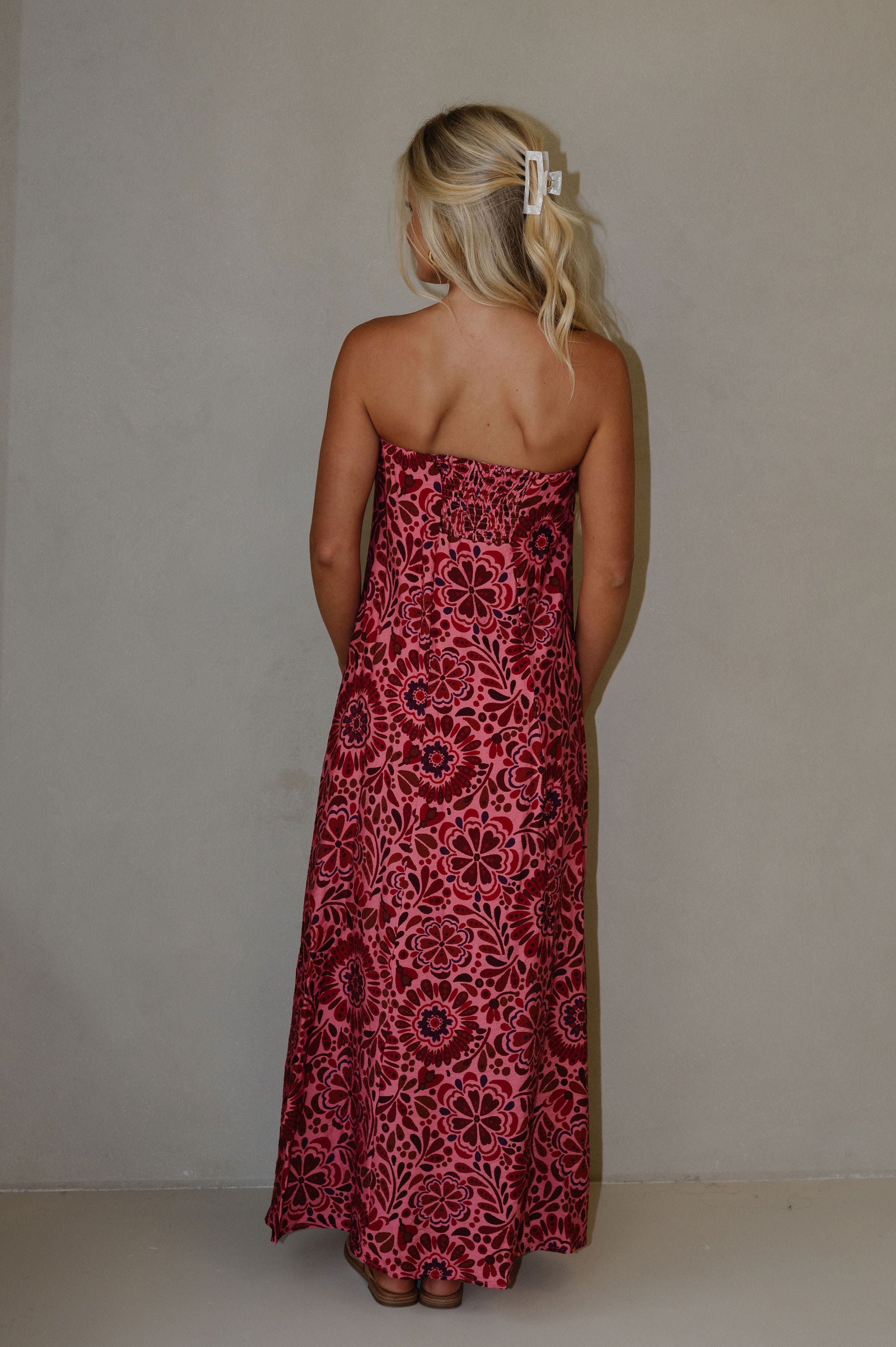 Addison Dress-Pink/Red