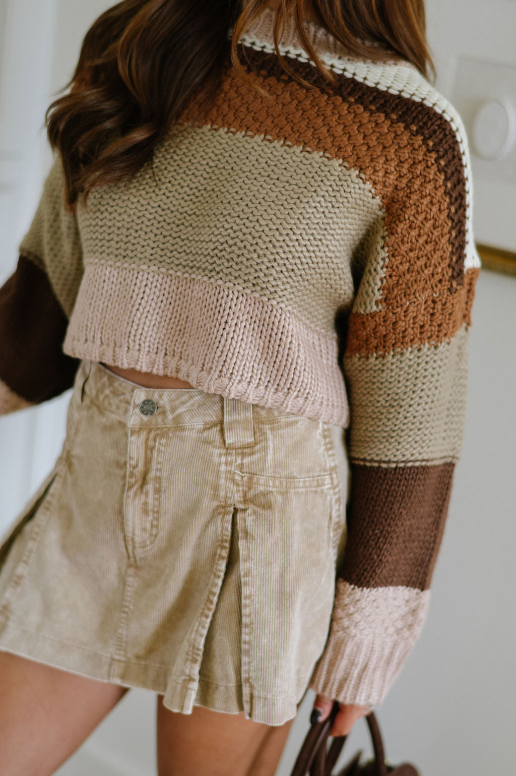 Melanie Multicolor Sweater-Taupe Mix