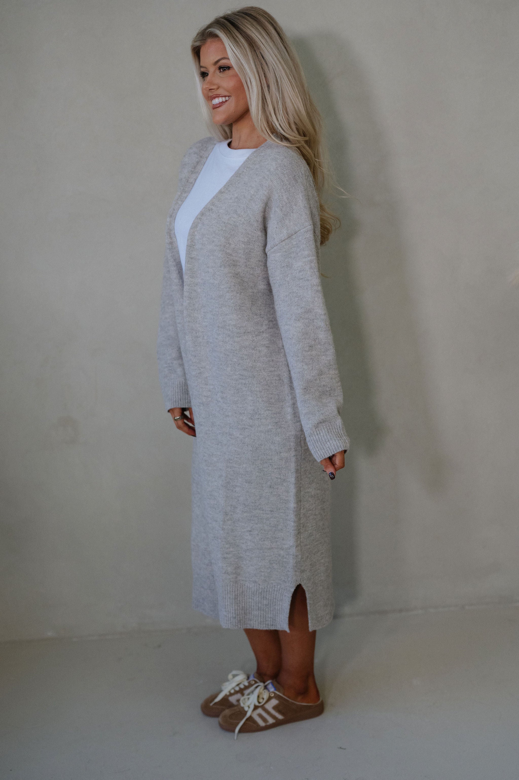 Aly Cardigan-Heather Stone