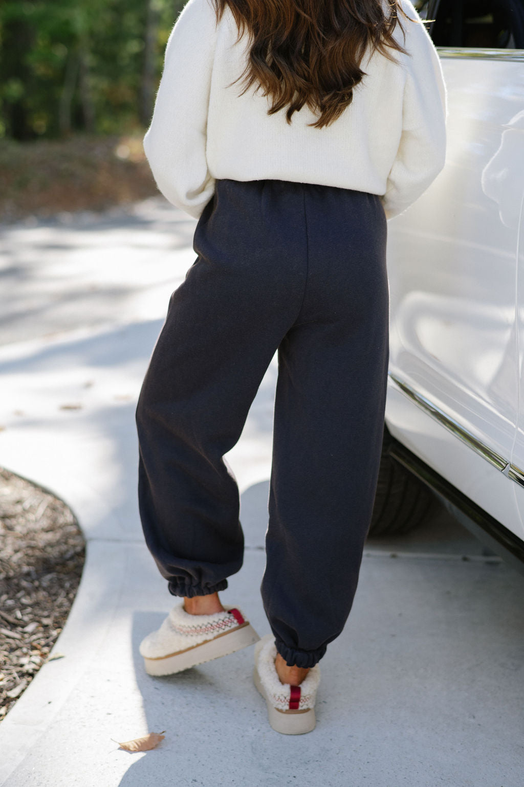 Cynthia Washed Jogger Pants-Navy