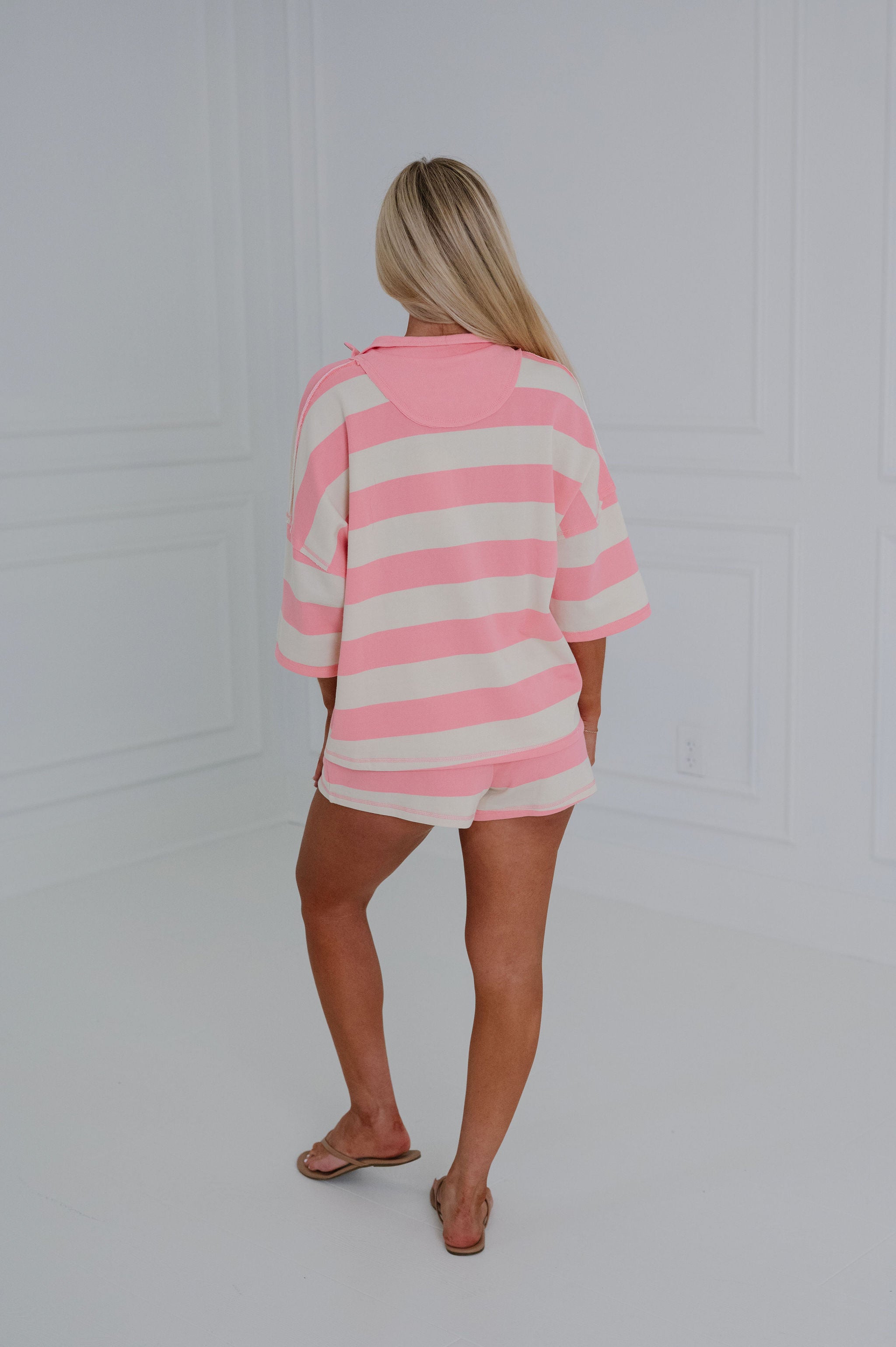Gordy Striped Set-Pink Combo