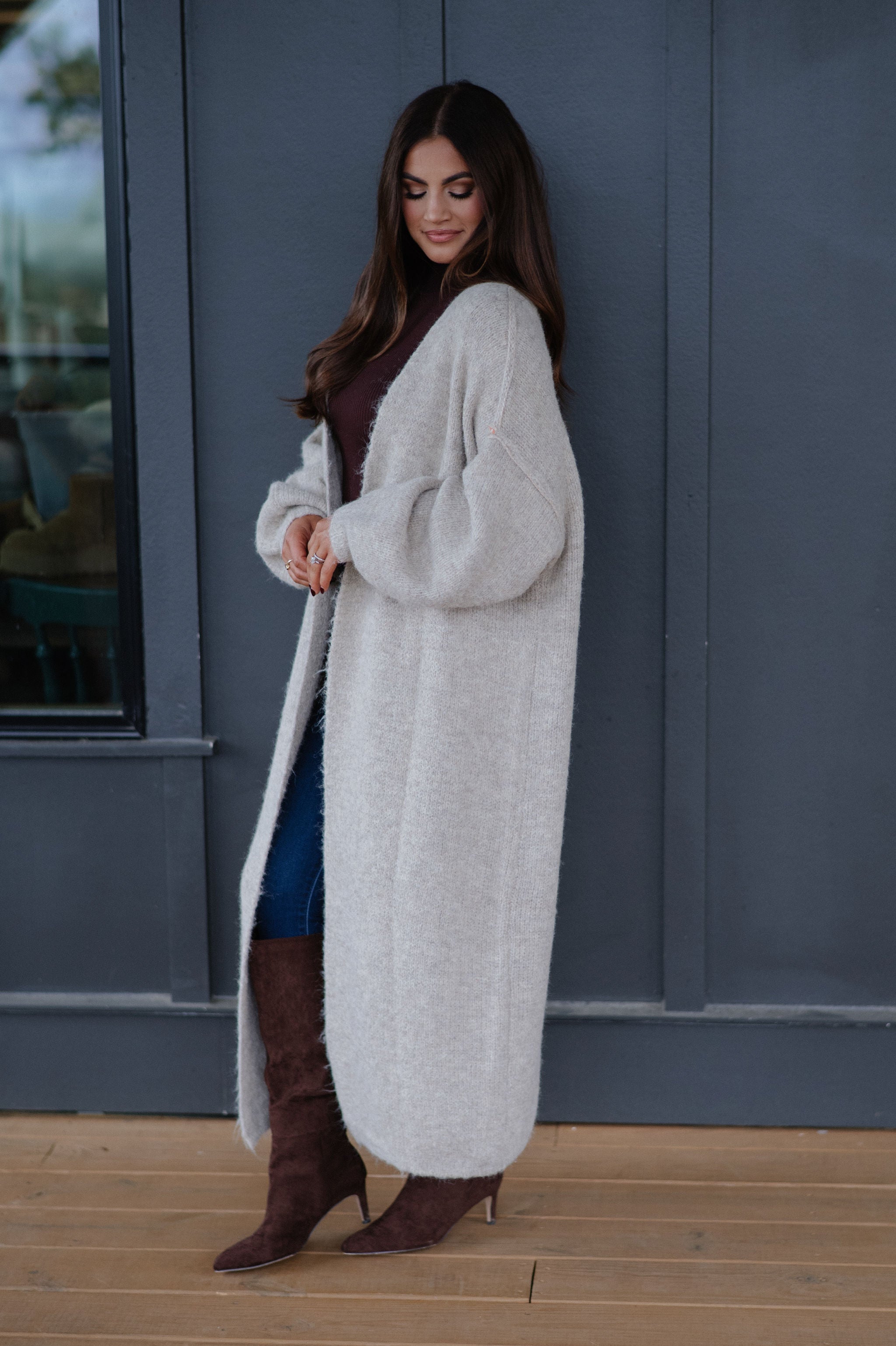 Chunky Oversized Cardigan- Oatmeal