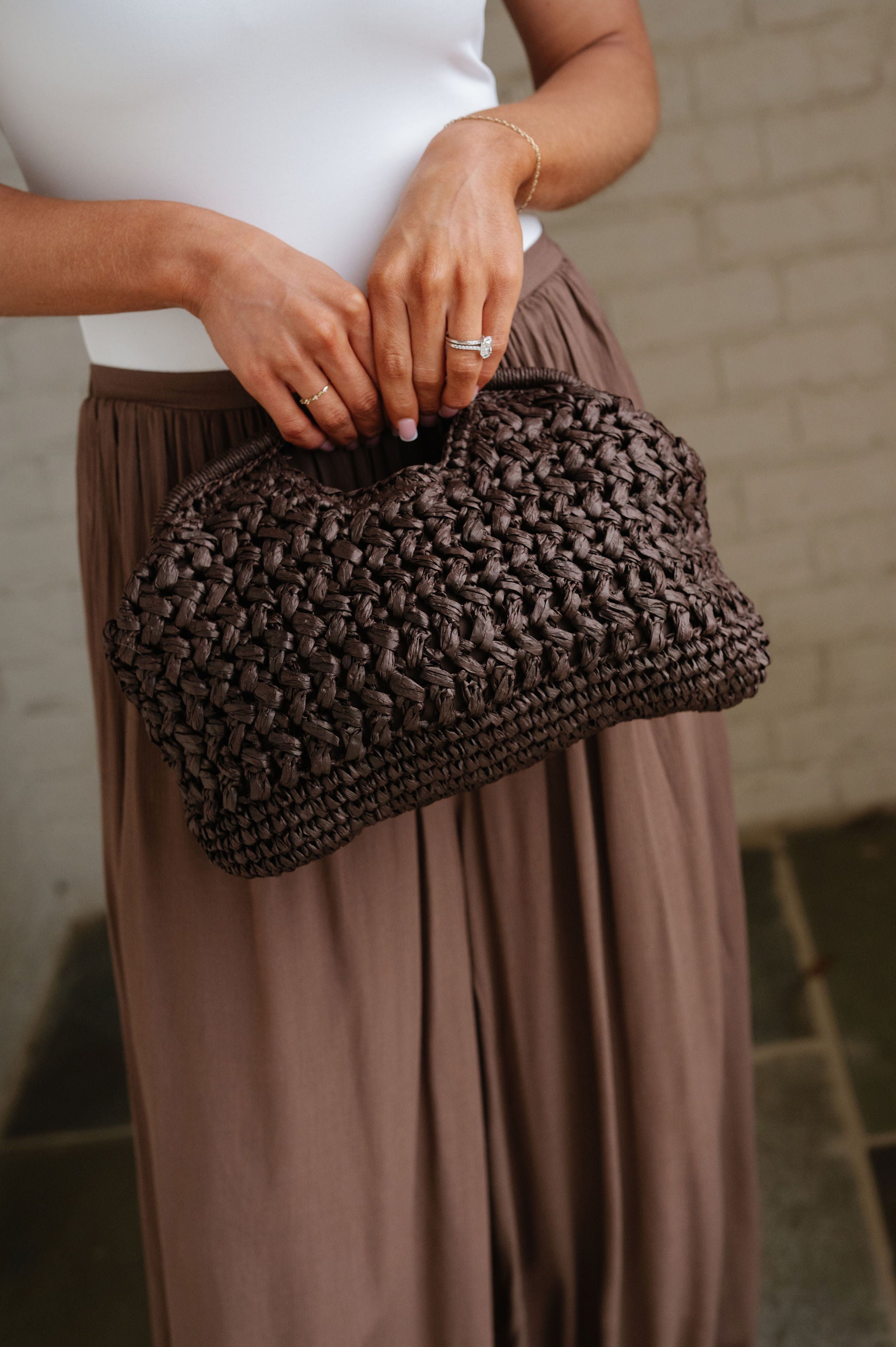 Portofina Clutch-Chocolate