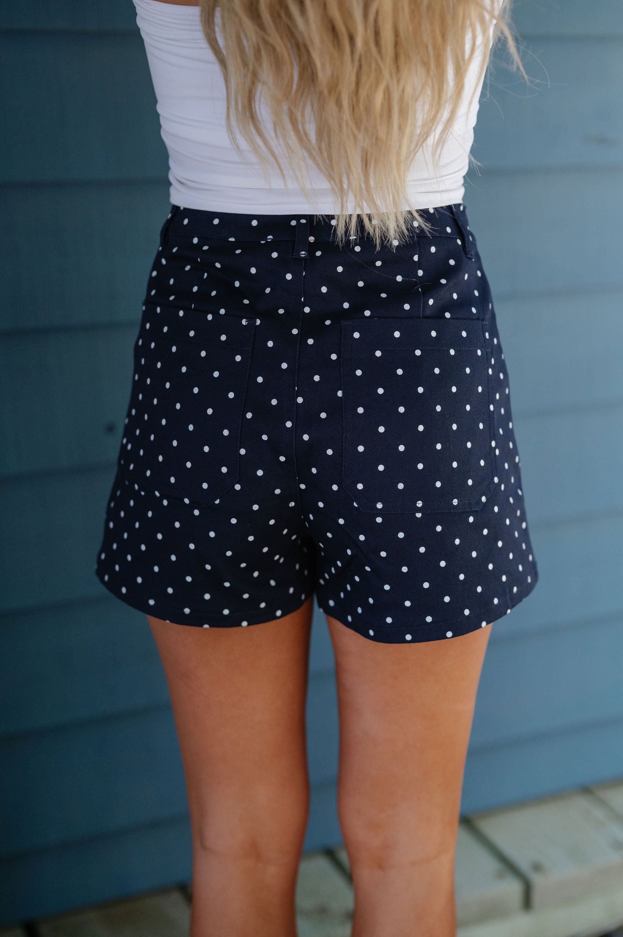 Monti Polka Dot Shorts-Navy