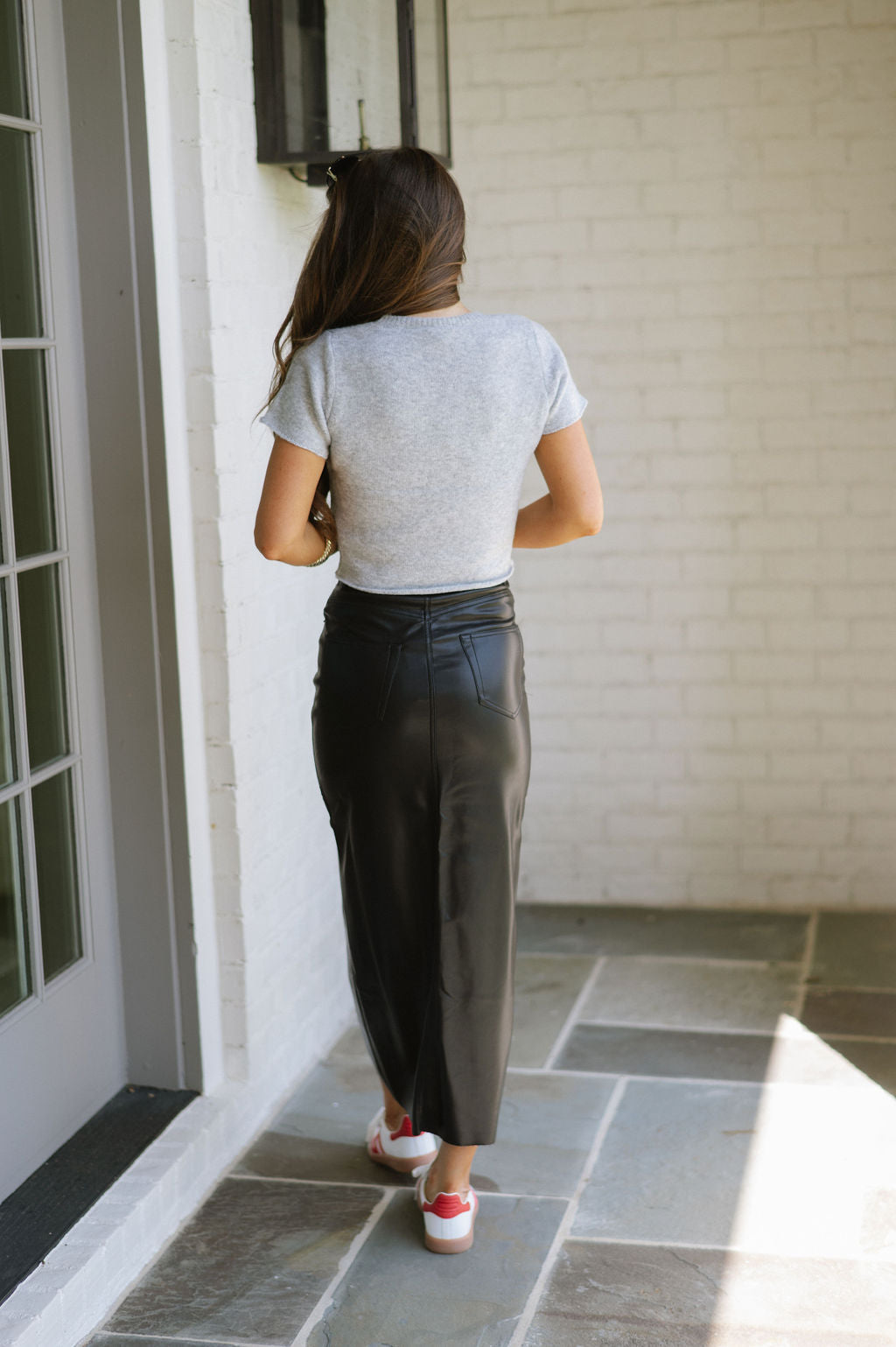 Mason Cropped Sweater Top-Heather Grey