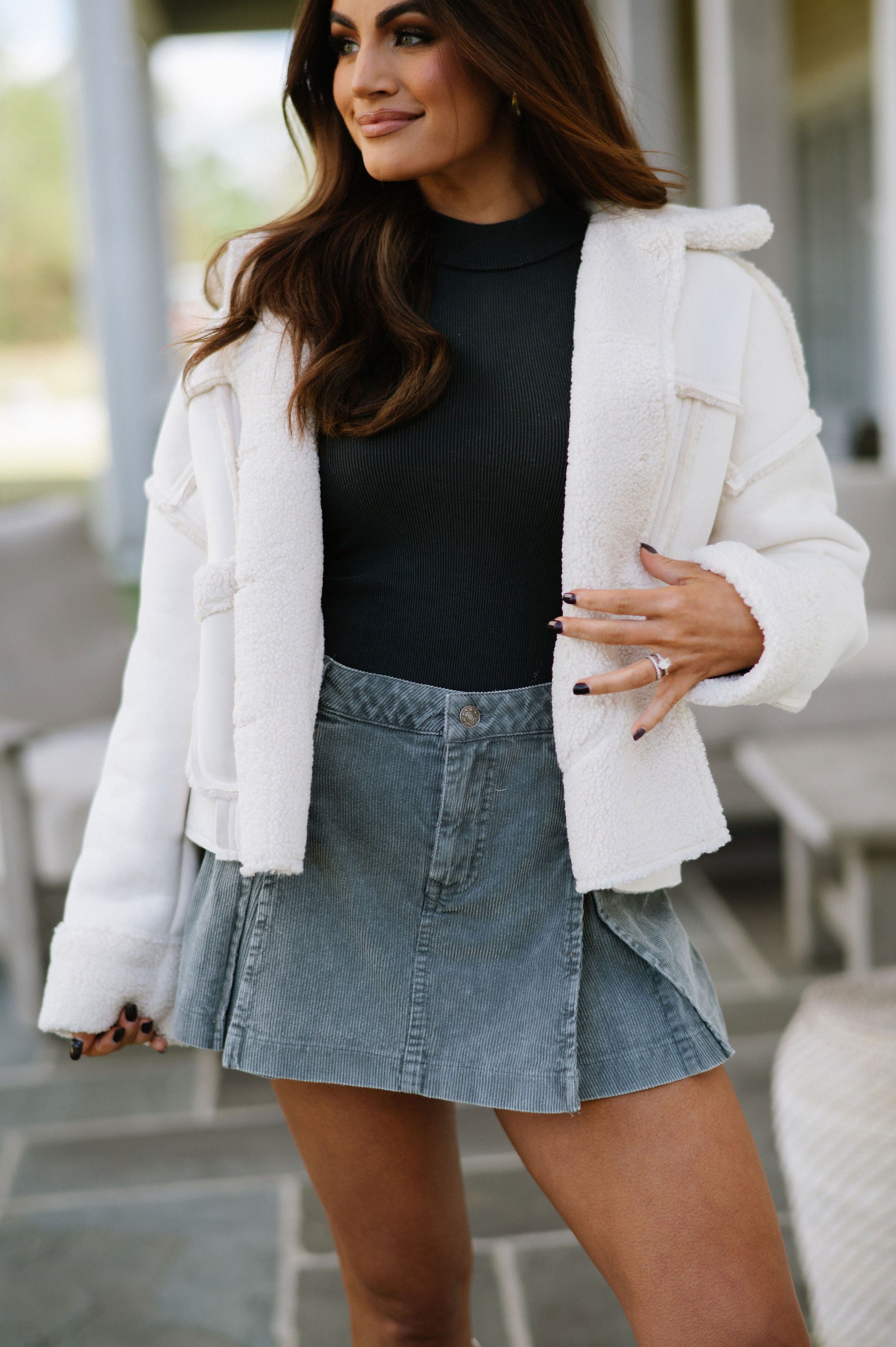 Shay Boxy Jacket- Cream