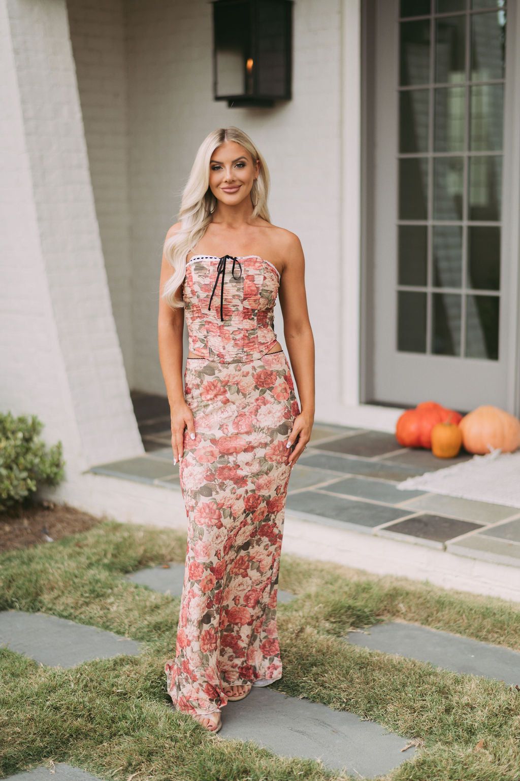 Floral mesh 2025 maxi skirt