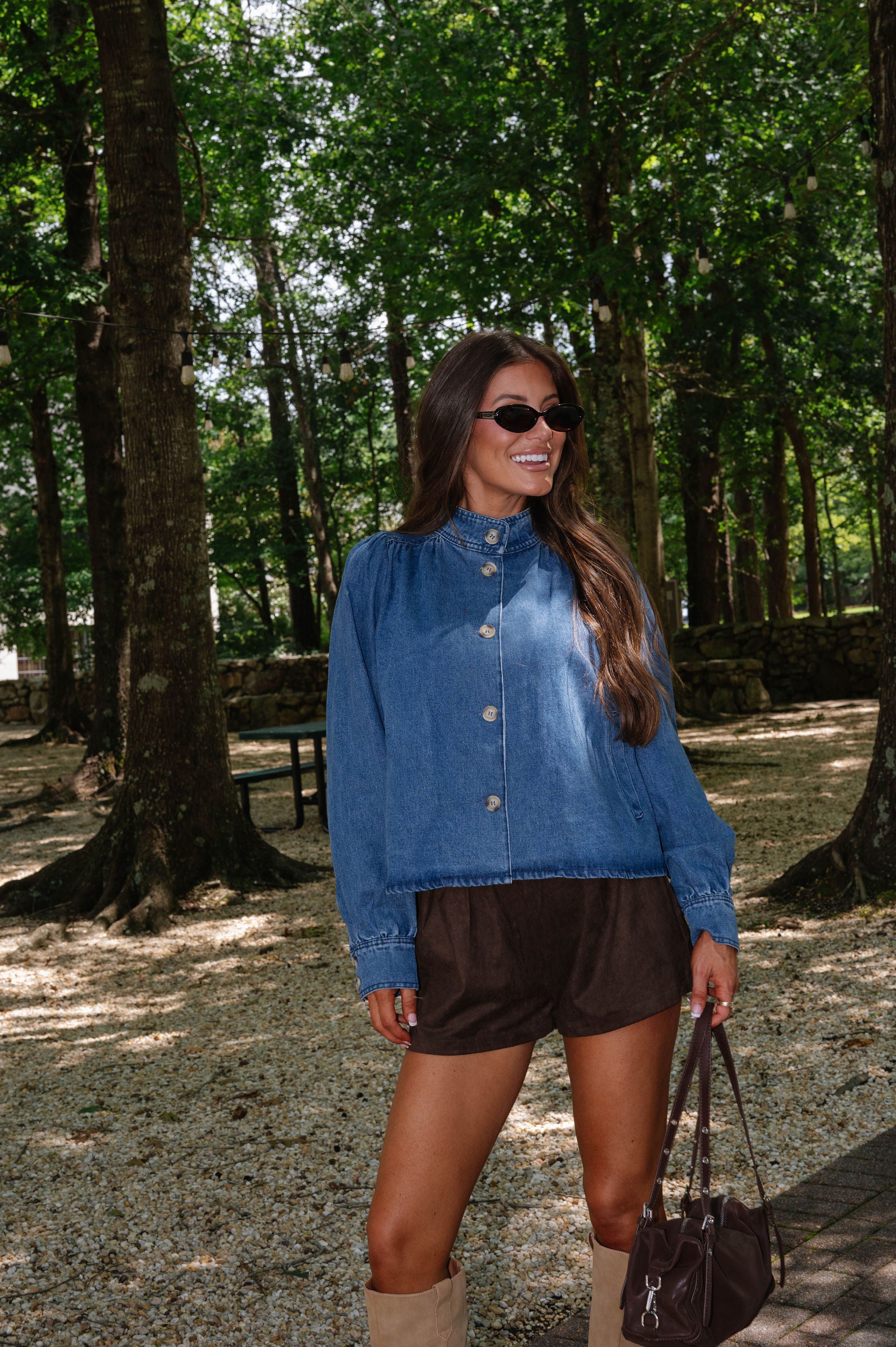 Dani Faux Suede Shorts-Espresso