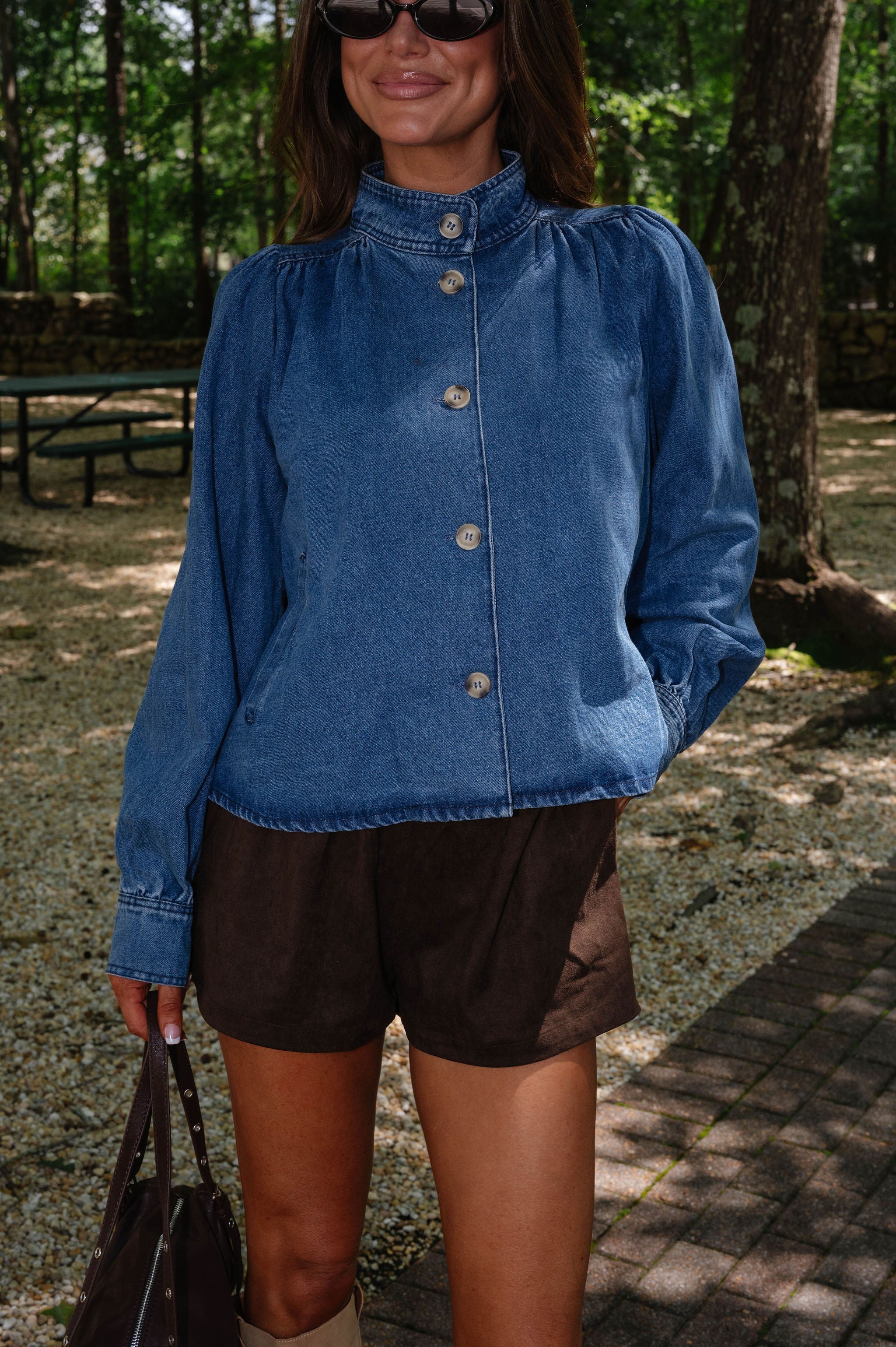 Dani Faux Suede Shorts-Espresso