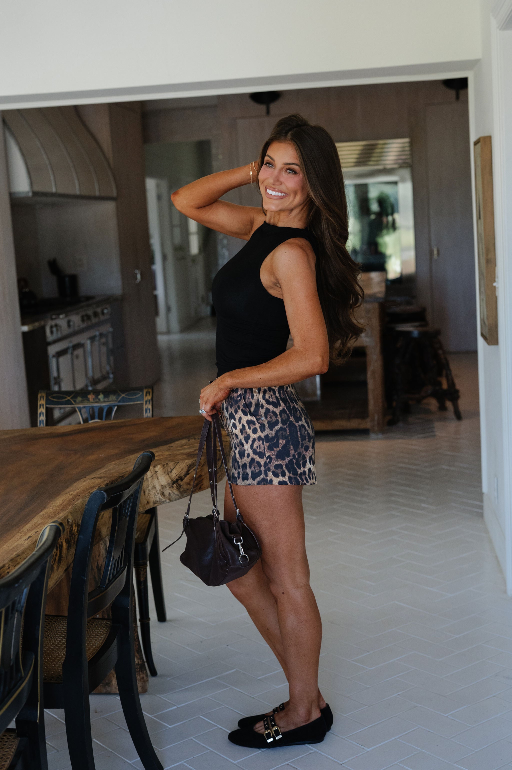 Leopard Print Mini Skirt
