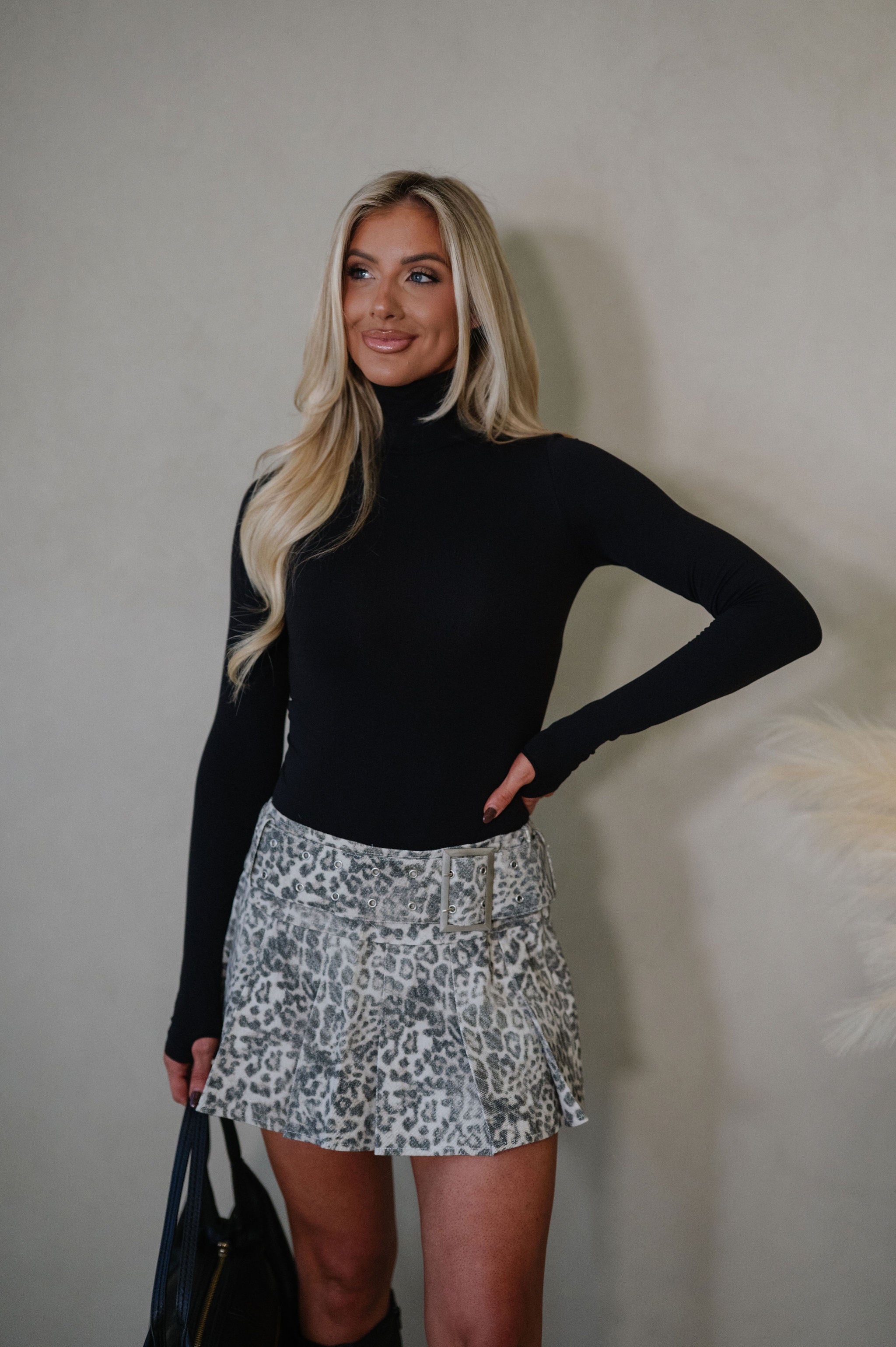 Brittany Mini Skirt-Leopard