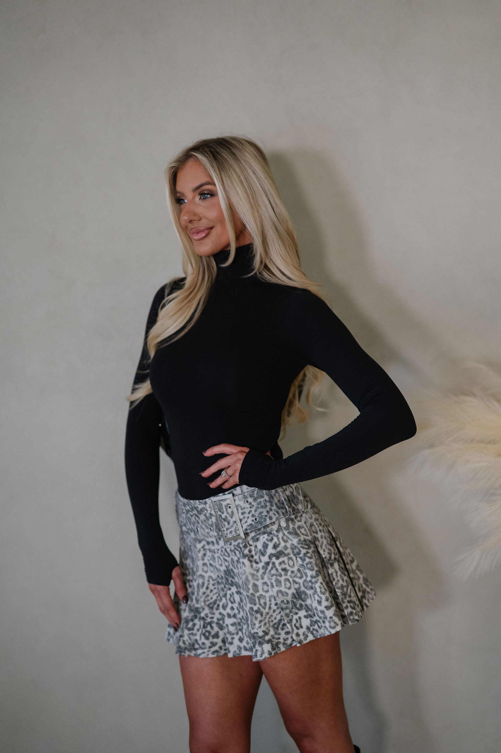 Brittany Mini Skirt-Leopard