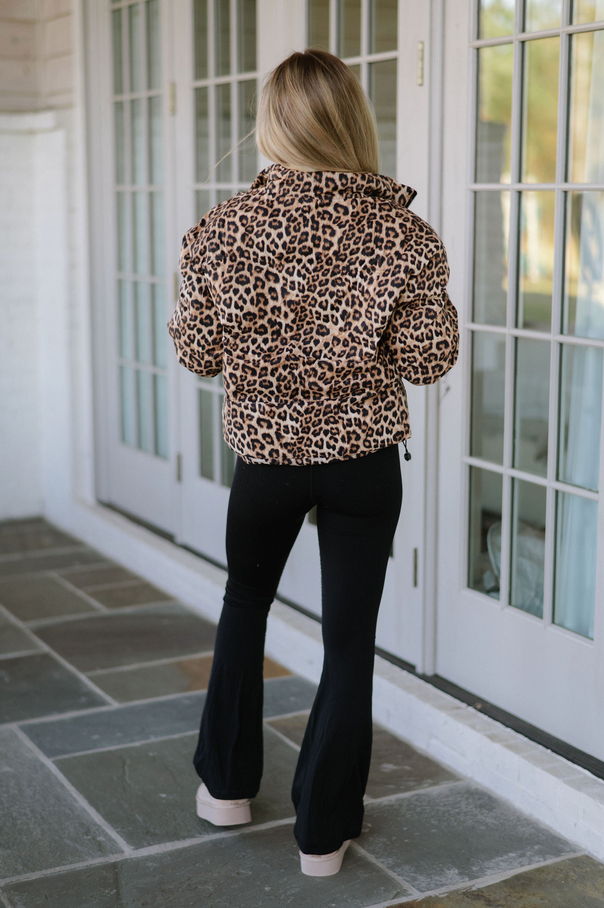 Carlyle Puffer Jacket-Leopard