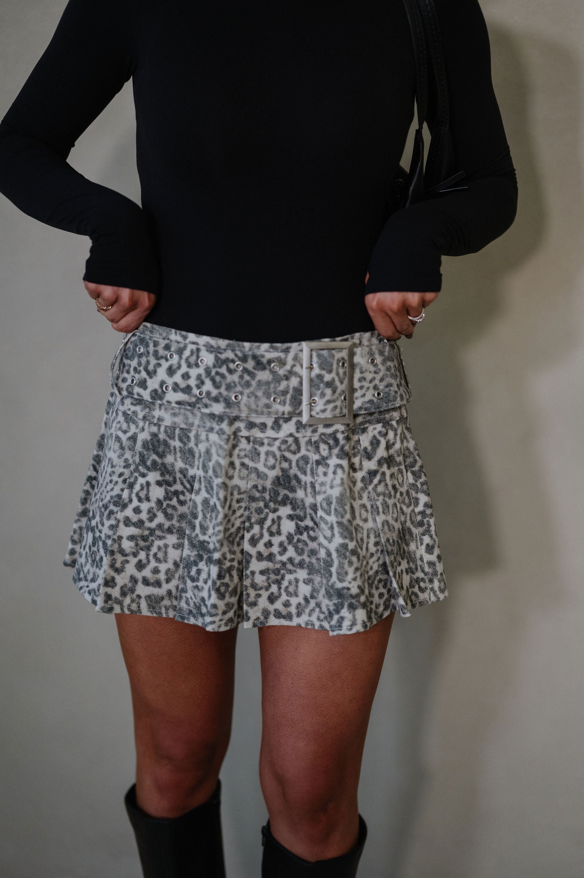 Brittany Mini Skirt-Leopard