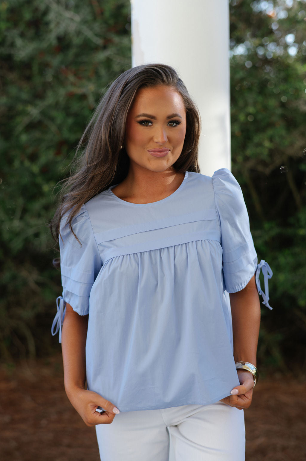 Lilly Blouse-Baby Blue