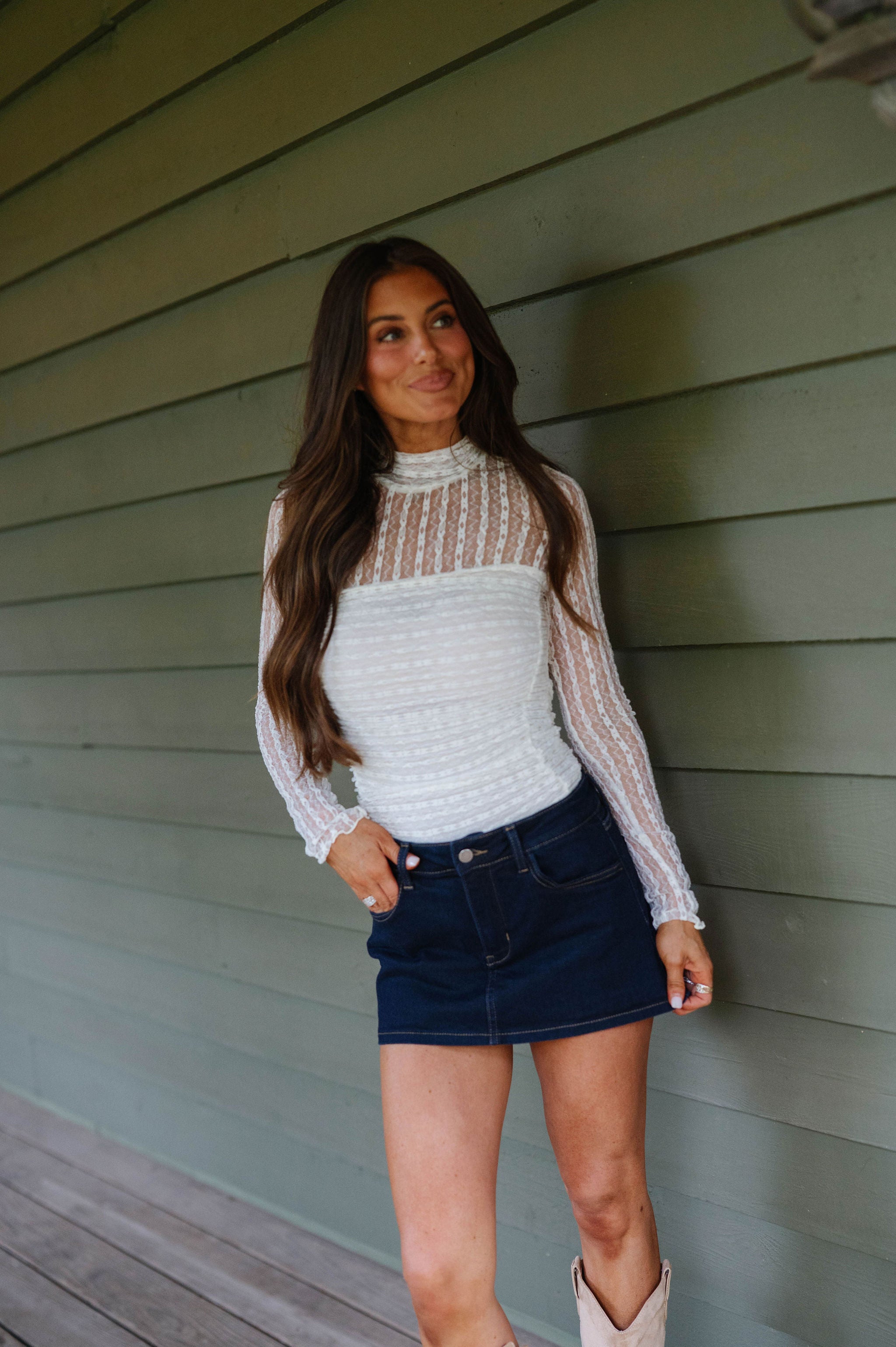 Finley Denim Skort-Rinse