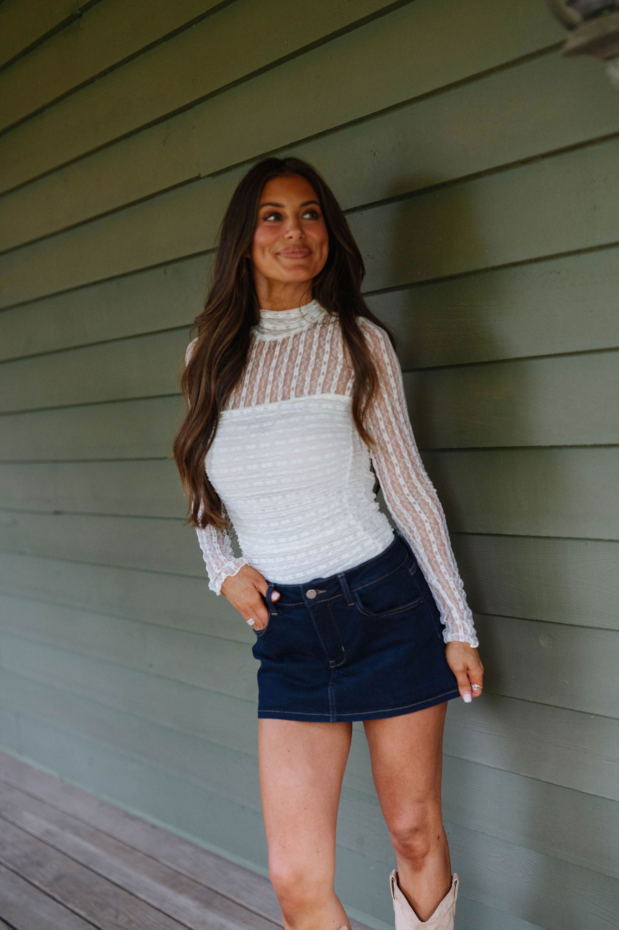 Finley Denim Skort-Rinse