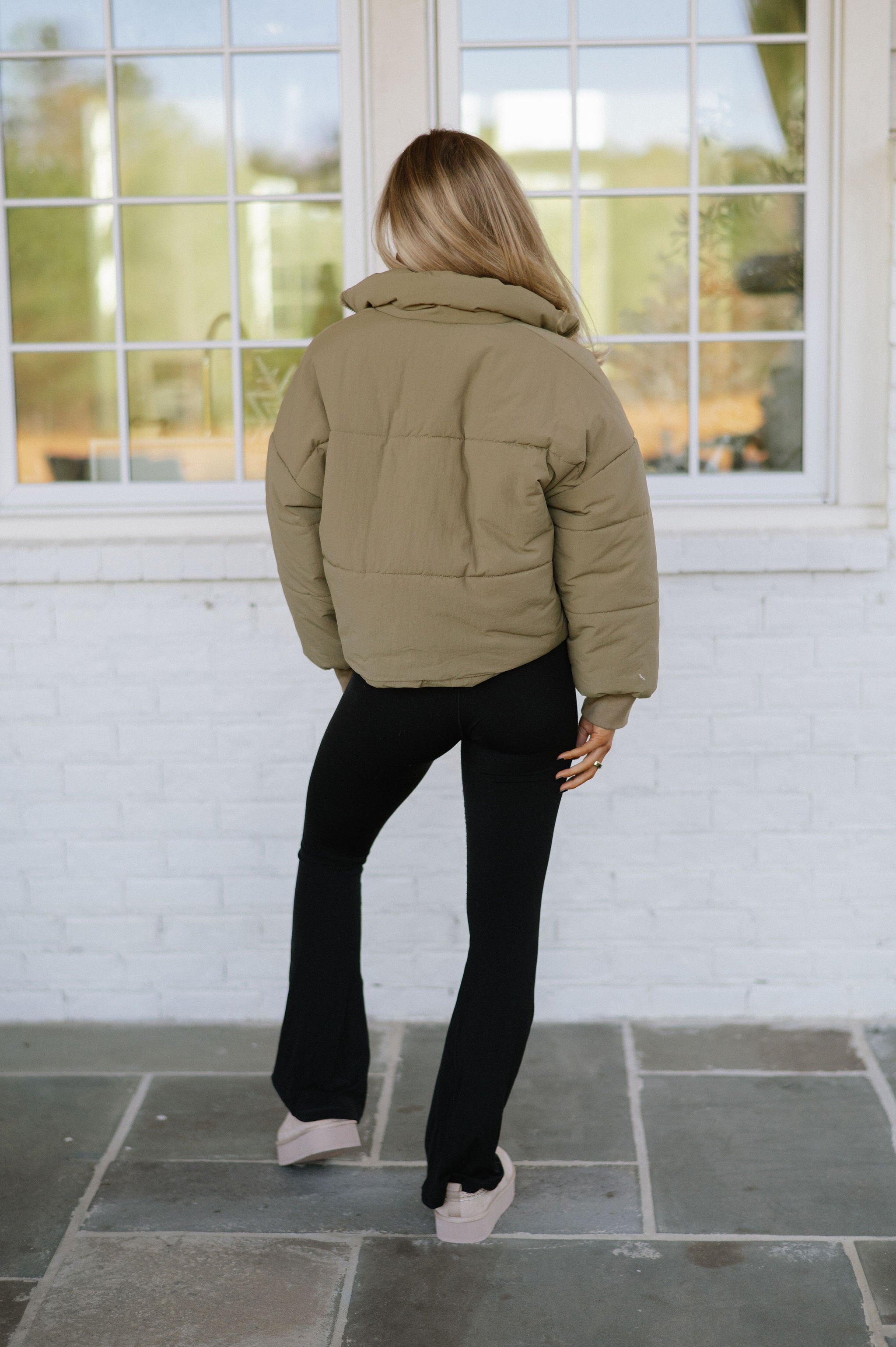 Oversized Puffer Jacket- Army Green