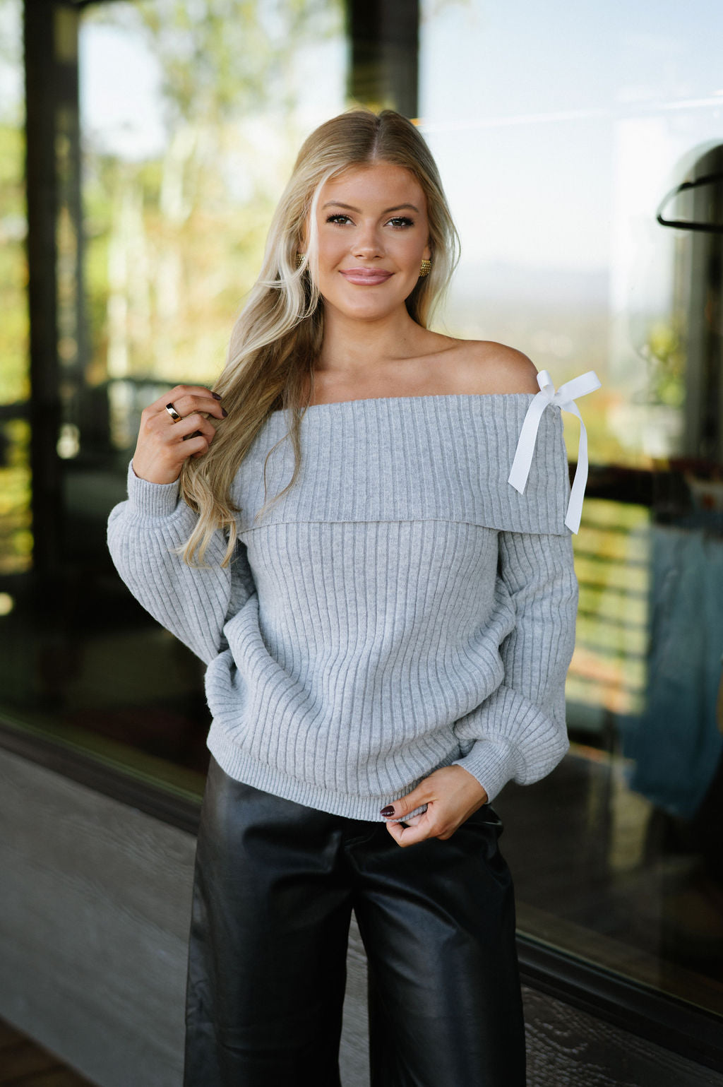 OTS Oversized Sweater-Heather Grey