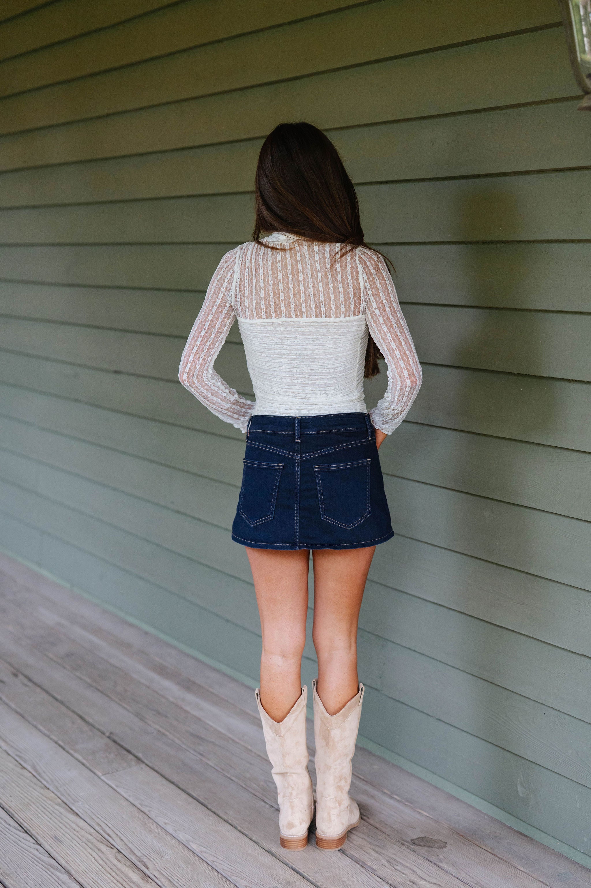 Finley Denim Skort-Rinse