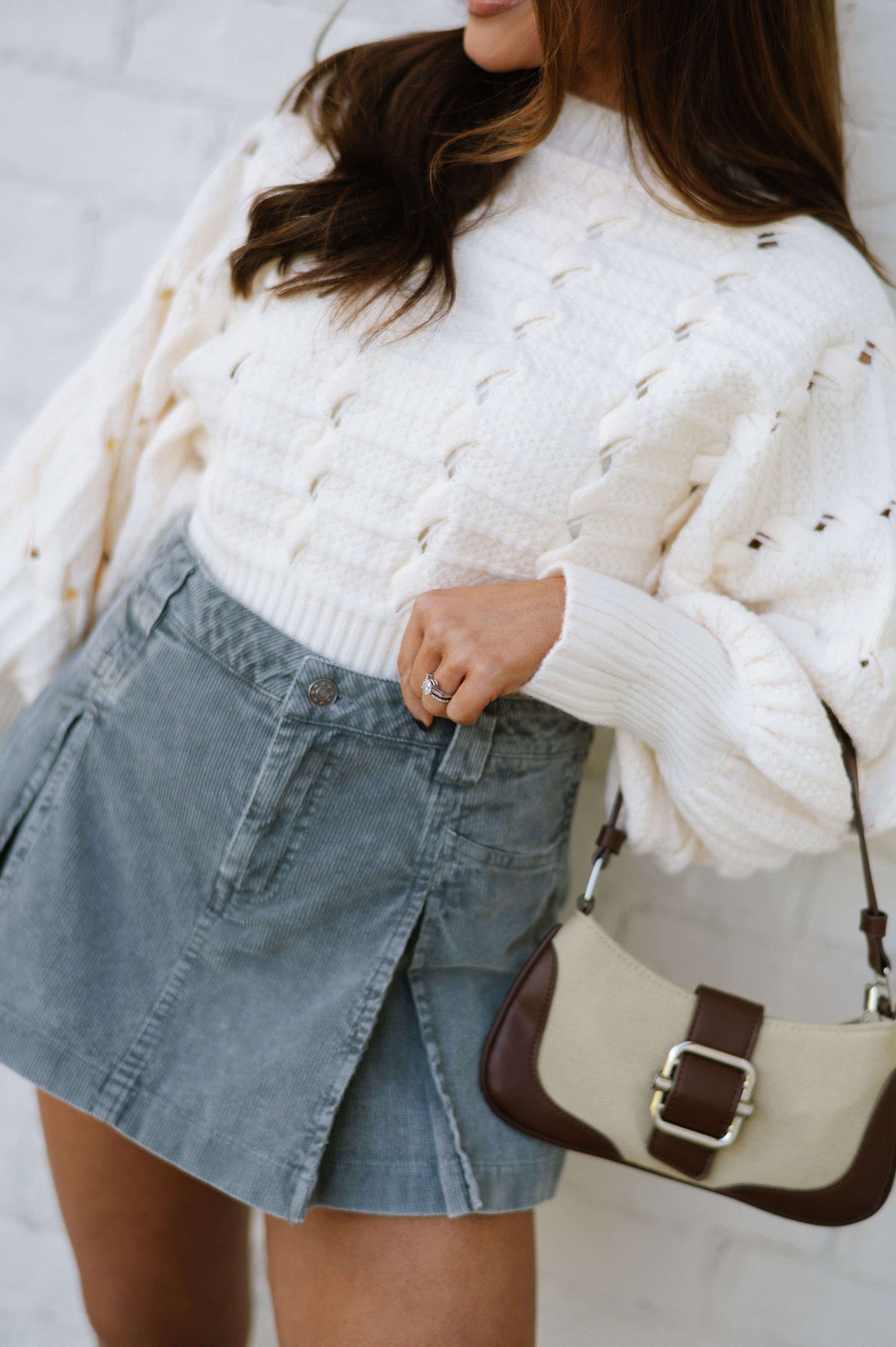 Carrie Cable Knit Sweater- Cream