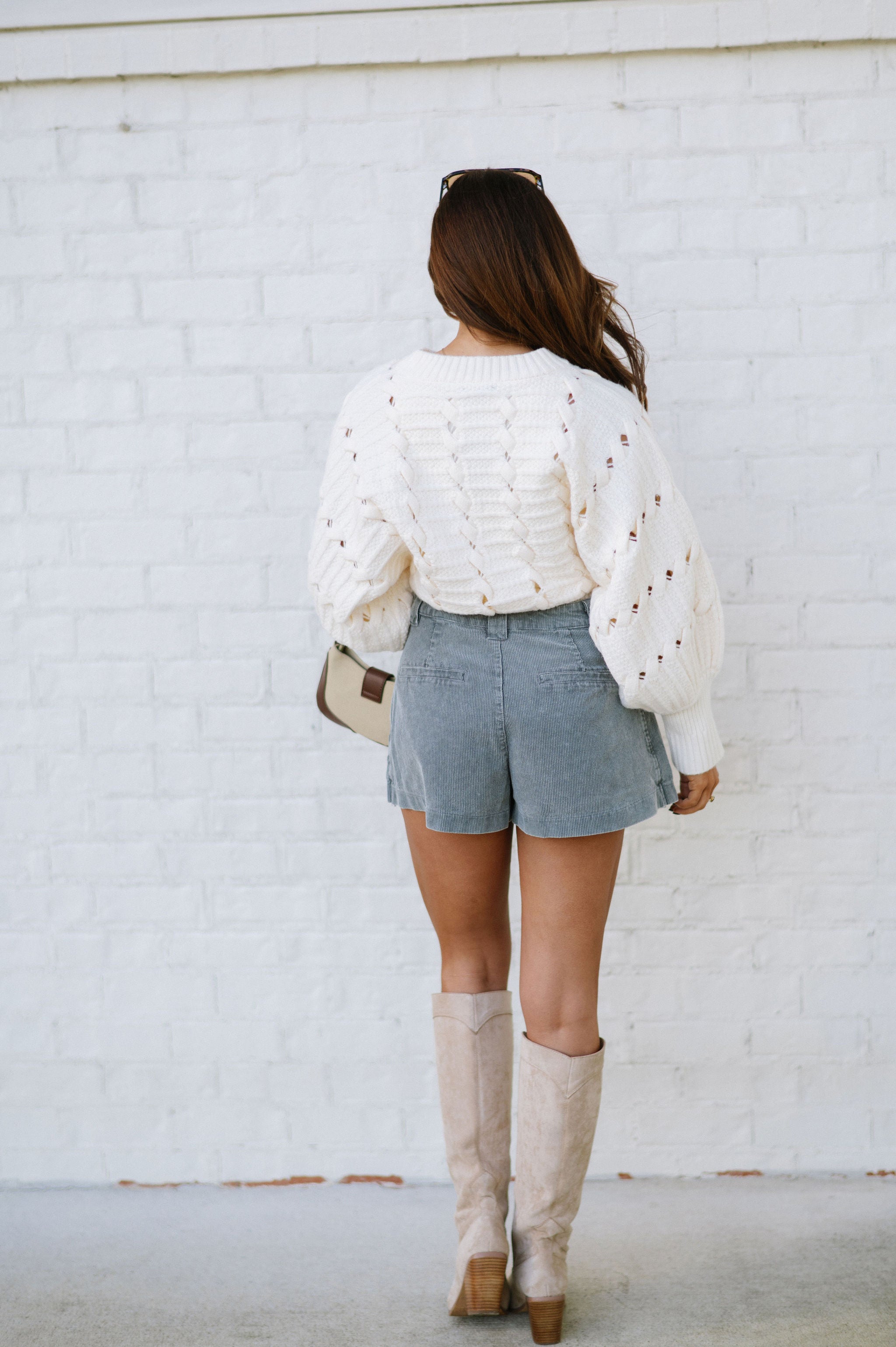 Carrie Cable Knit Sweater- Cream