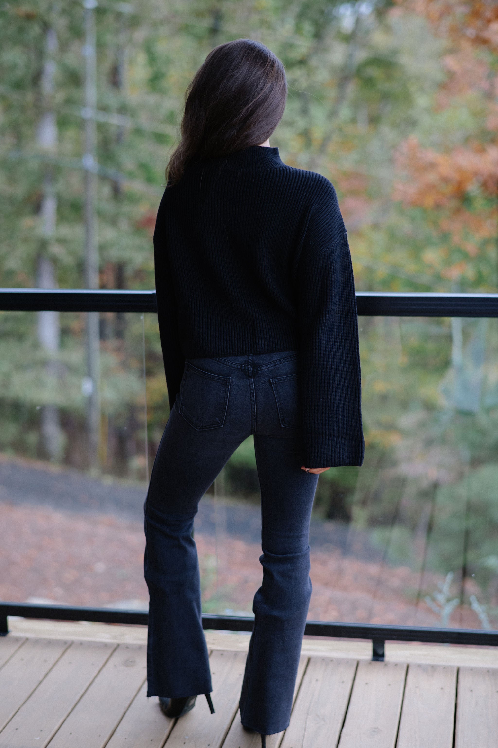 Bexley Two Tone Sweater-Black/Taupe