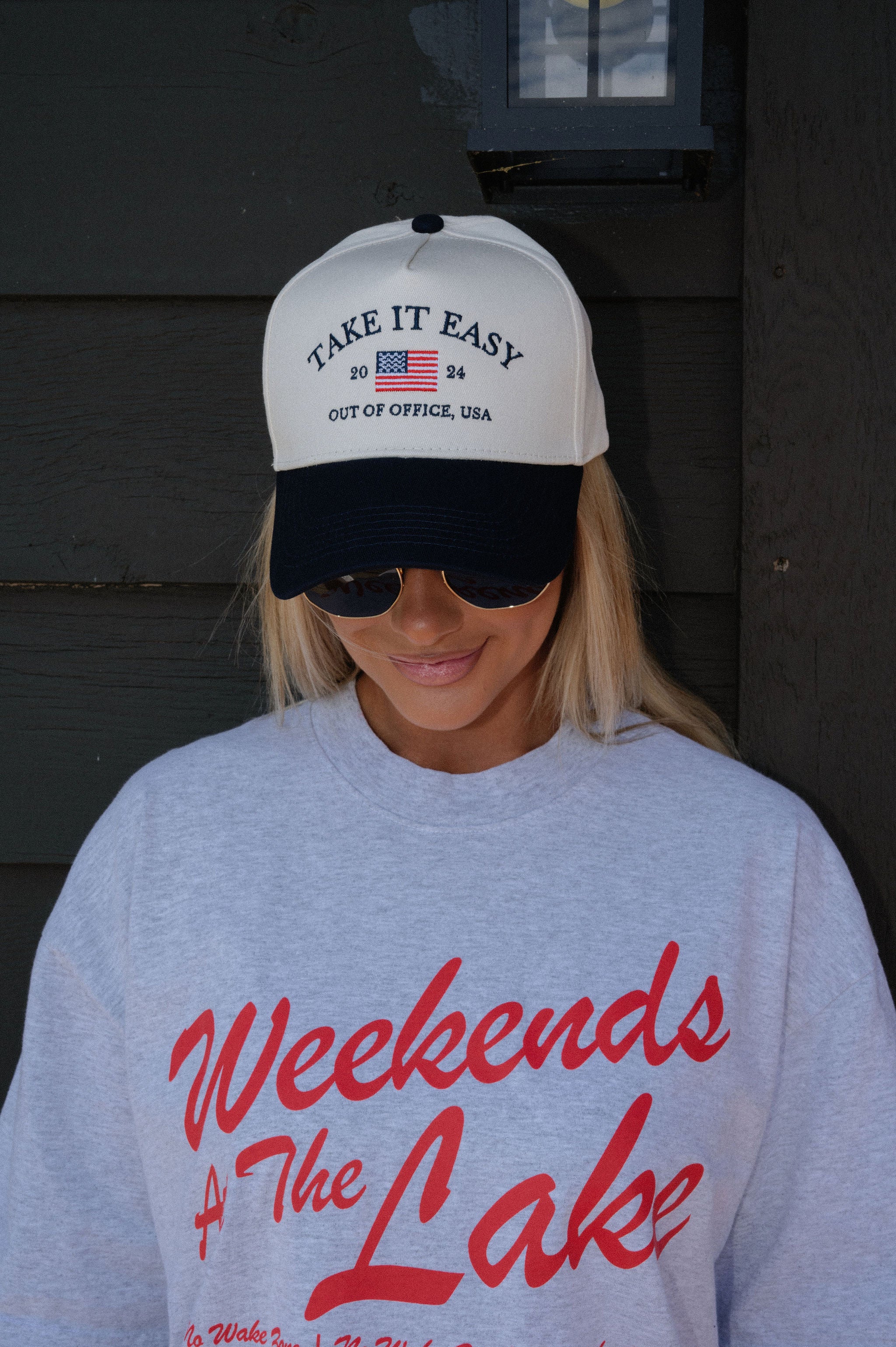 Take It Easy Trucker Hat- Navy