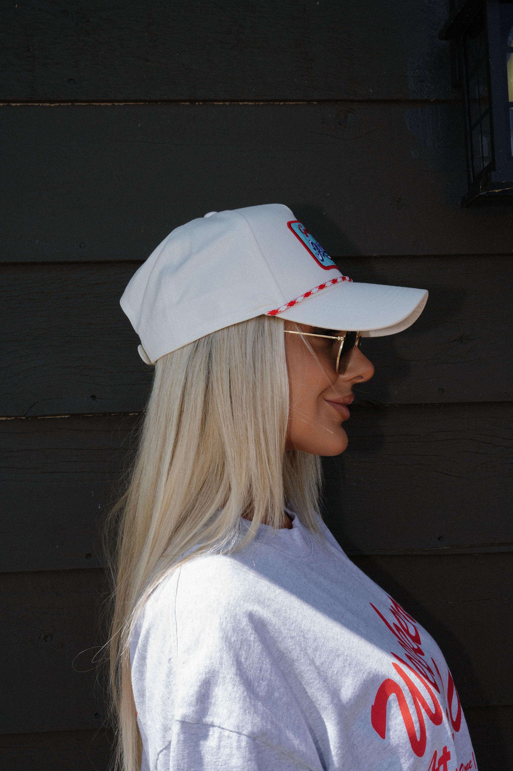"God Bless America" Trucker Hat-Red/White