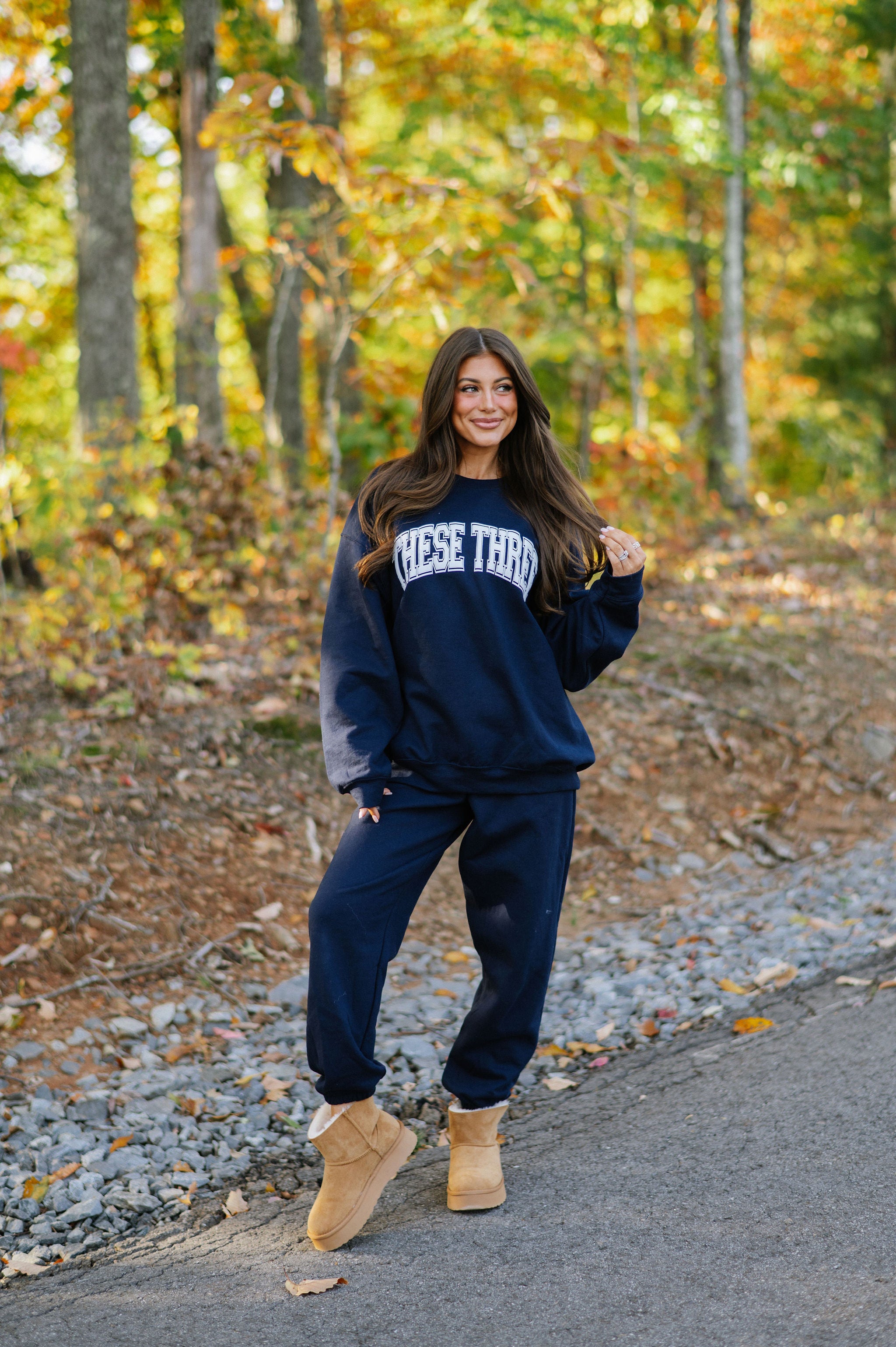 These Three Sweatshirt-Navy/White