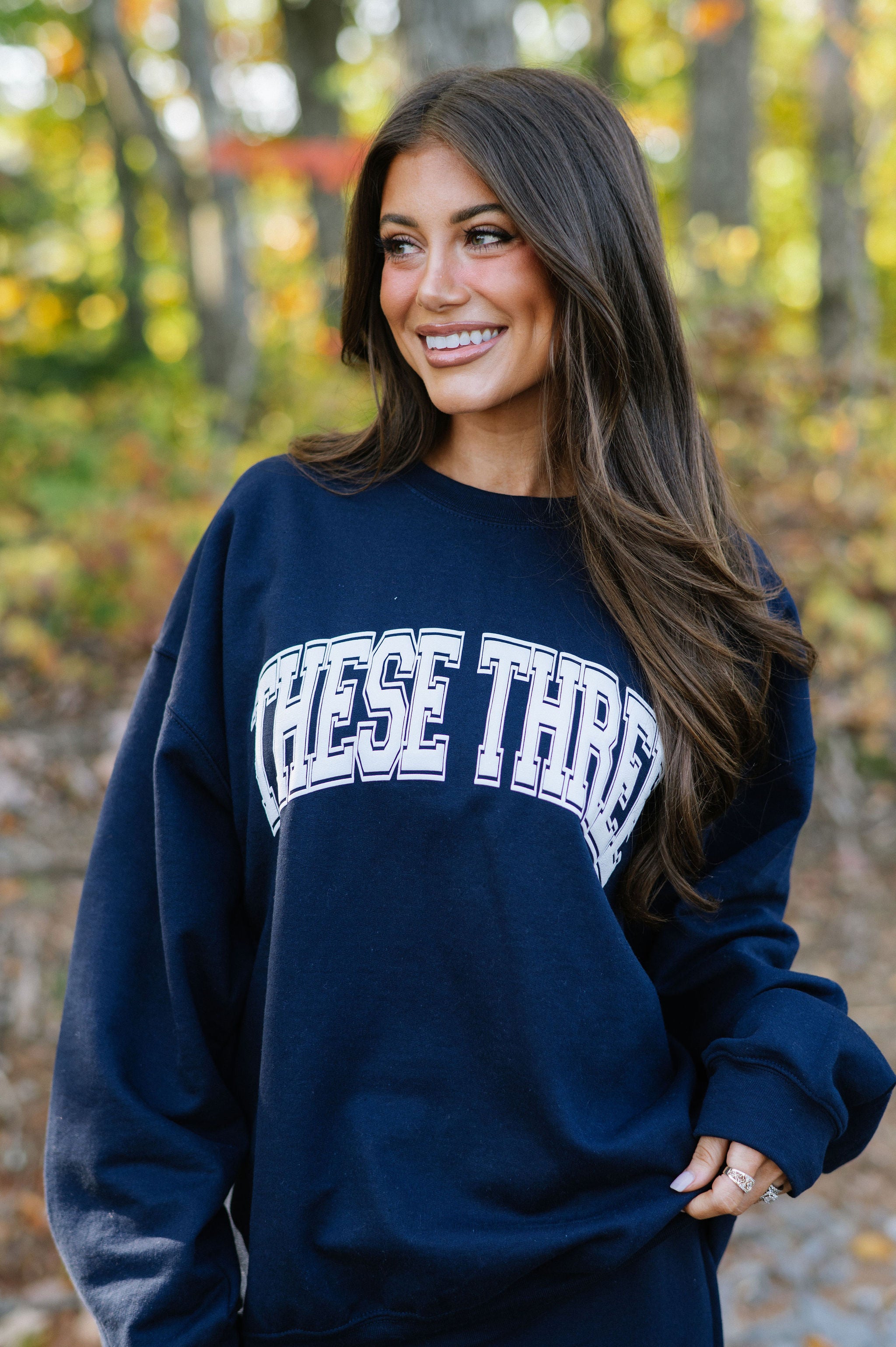 These Three Sweatshirt-Navy/White