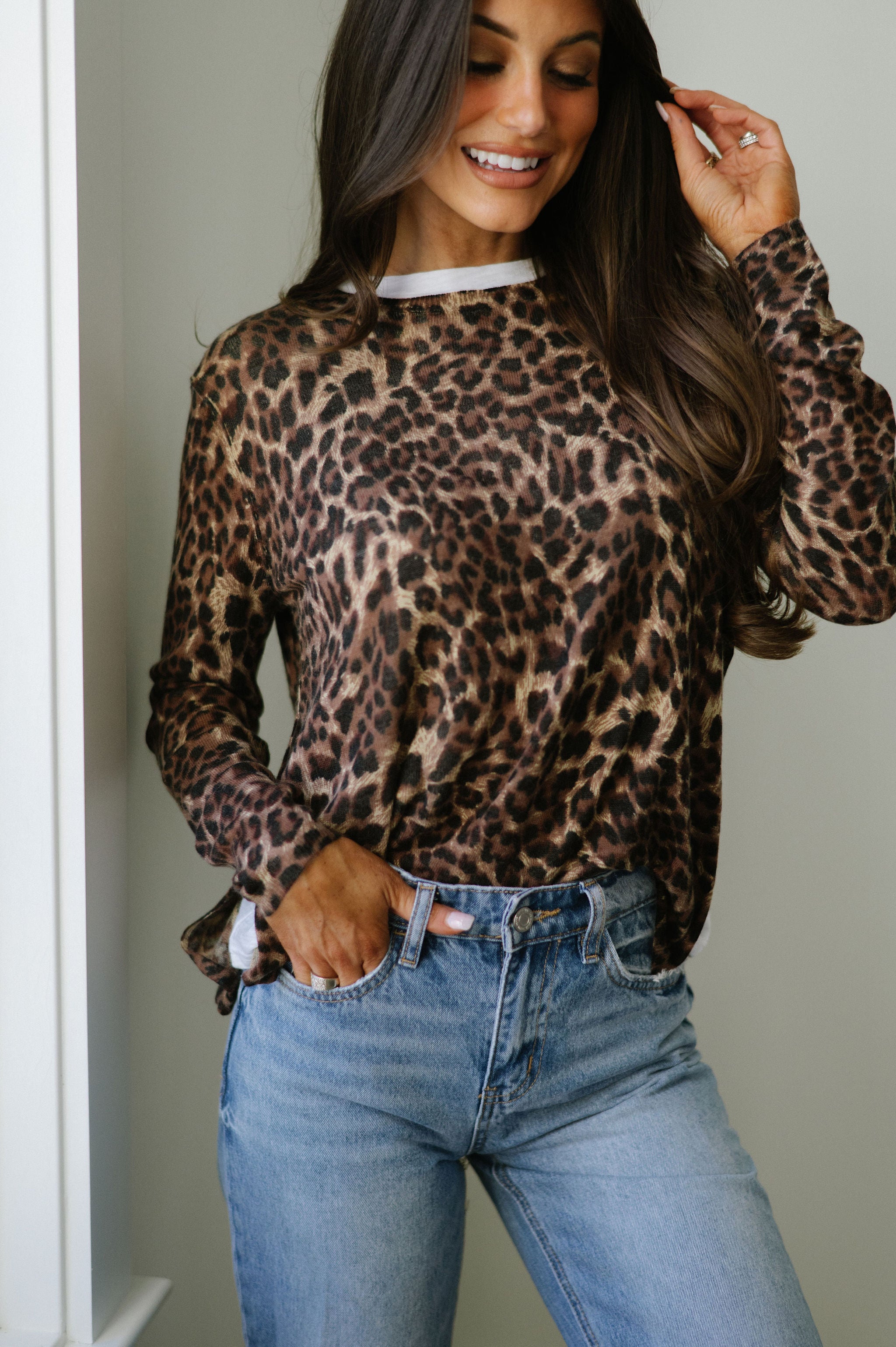 Langston Leopard Top