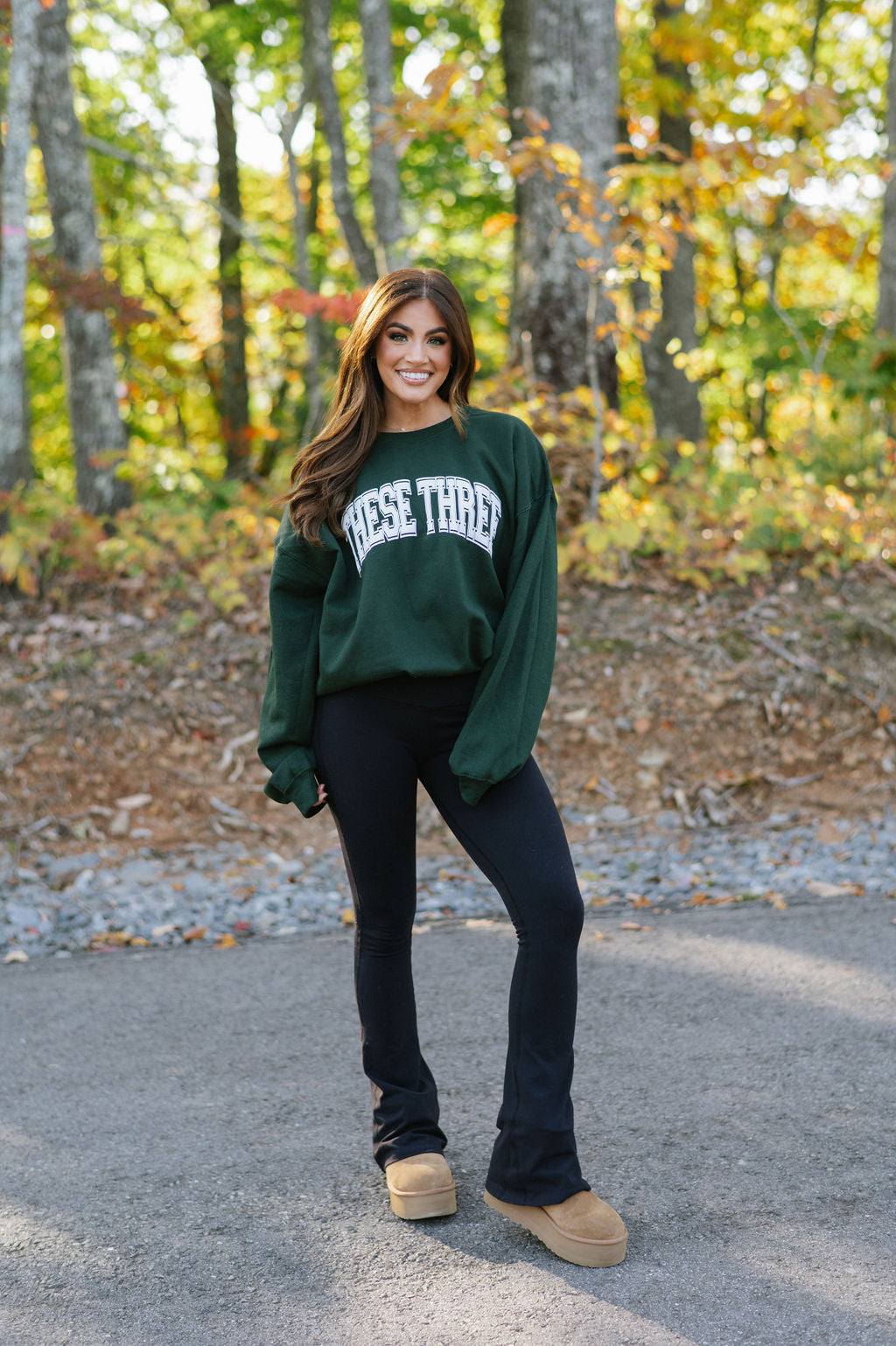 These Three Sweatshirt-Green/White