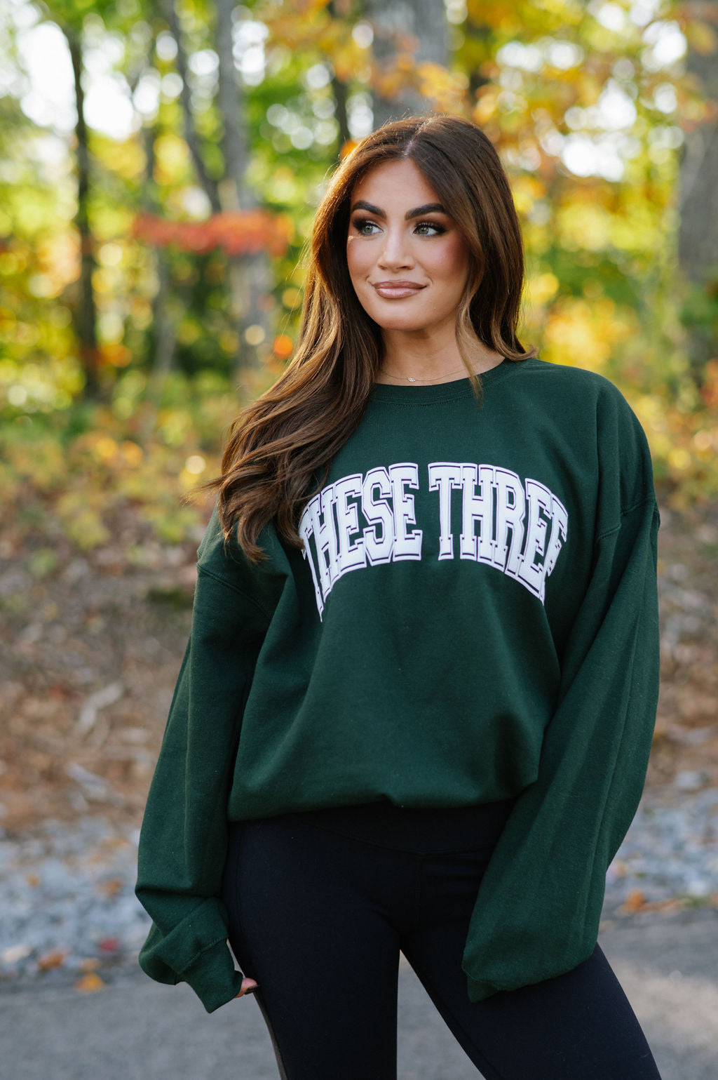 These Three Sweatshirt-Green/White