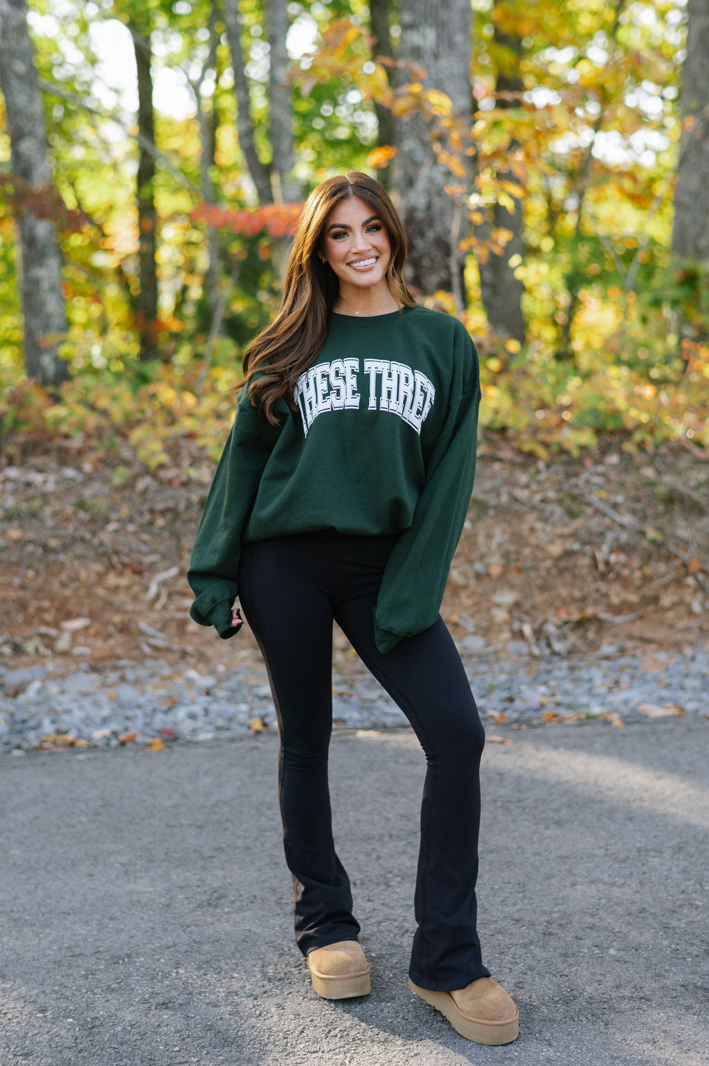 These Three Sweatshirt-Green/White