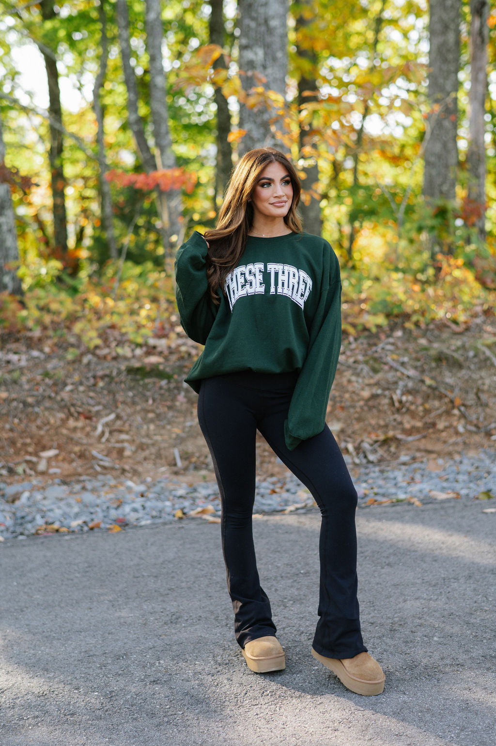 These Three Sweatshirt-Green/White