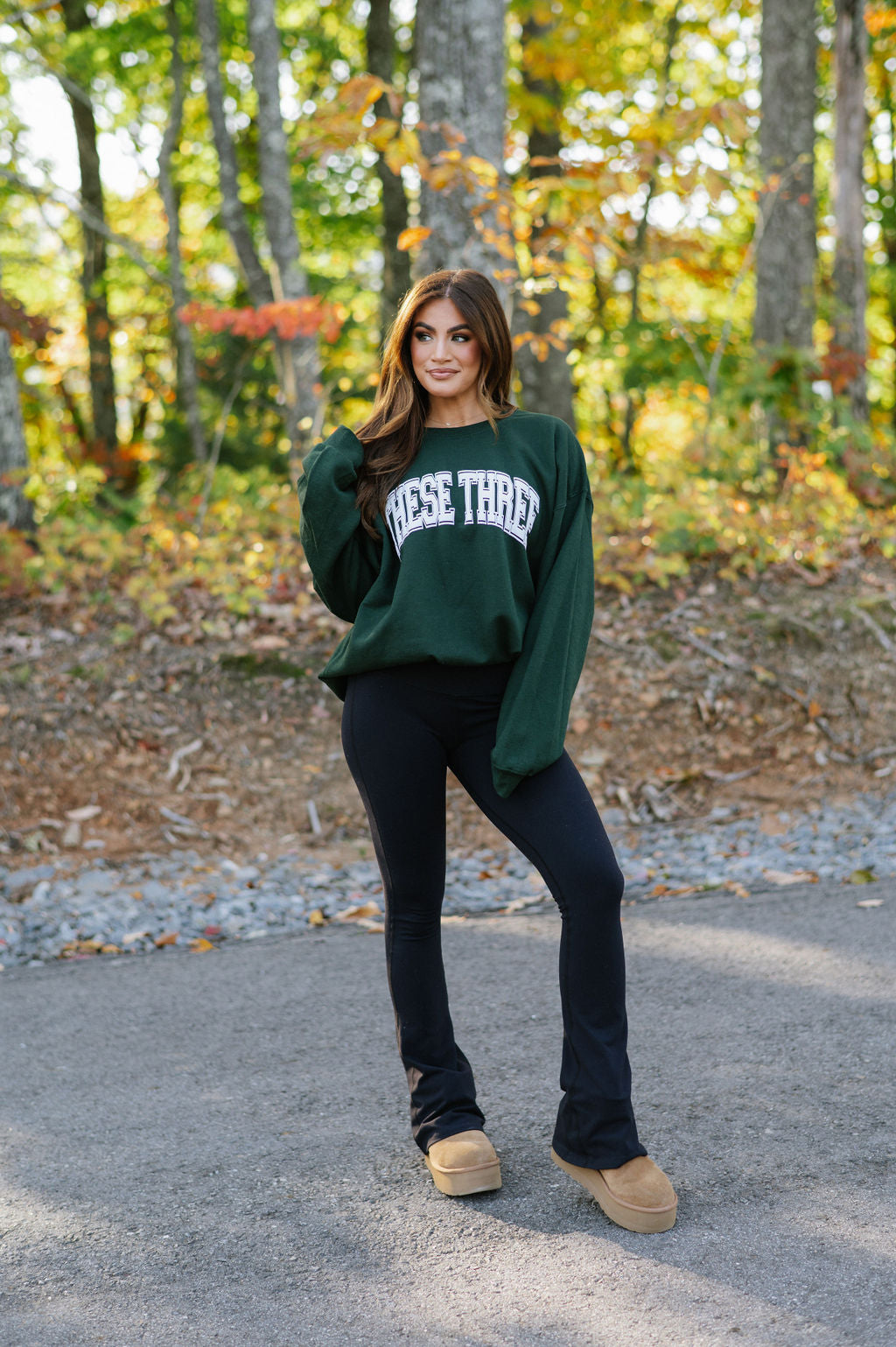 These Three Sweatshirt-Green/White