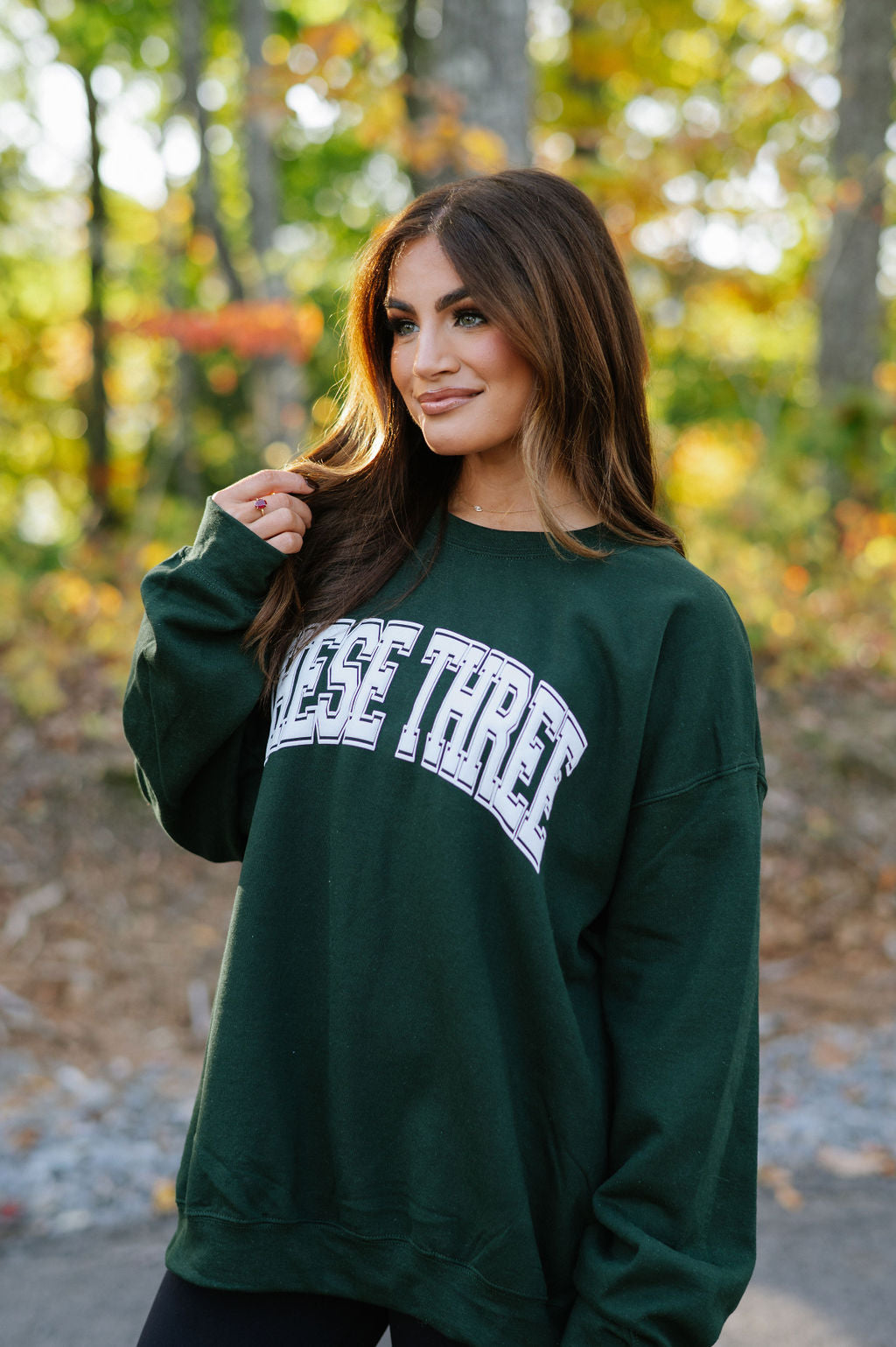 These Three Sweatshirt-Green/White