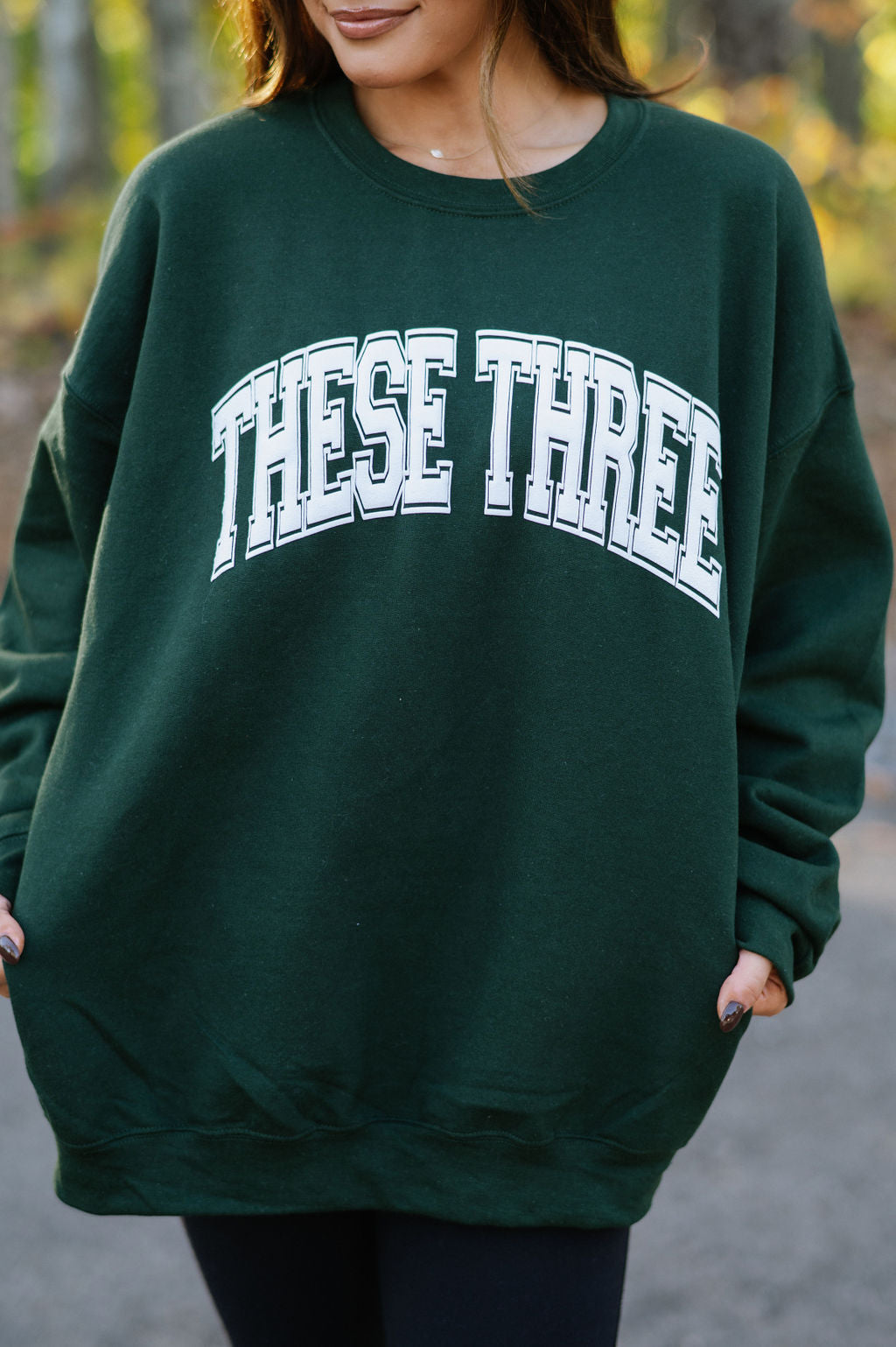 These Three Sweatshirt-Green/White