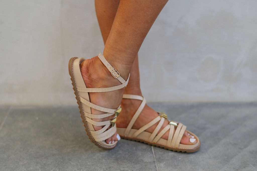 Giovanna Strappy Sandal-Raffia